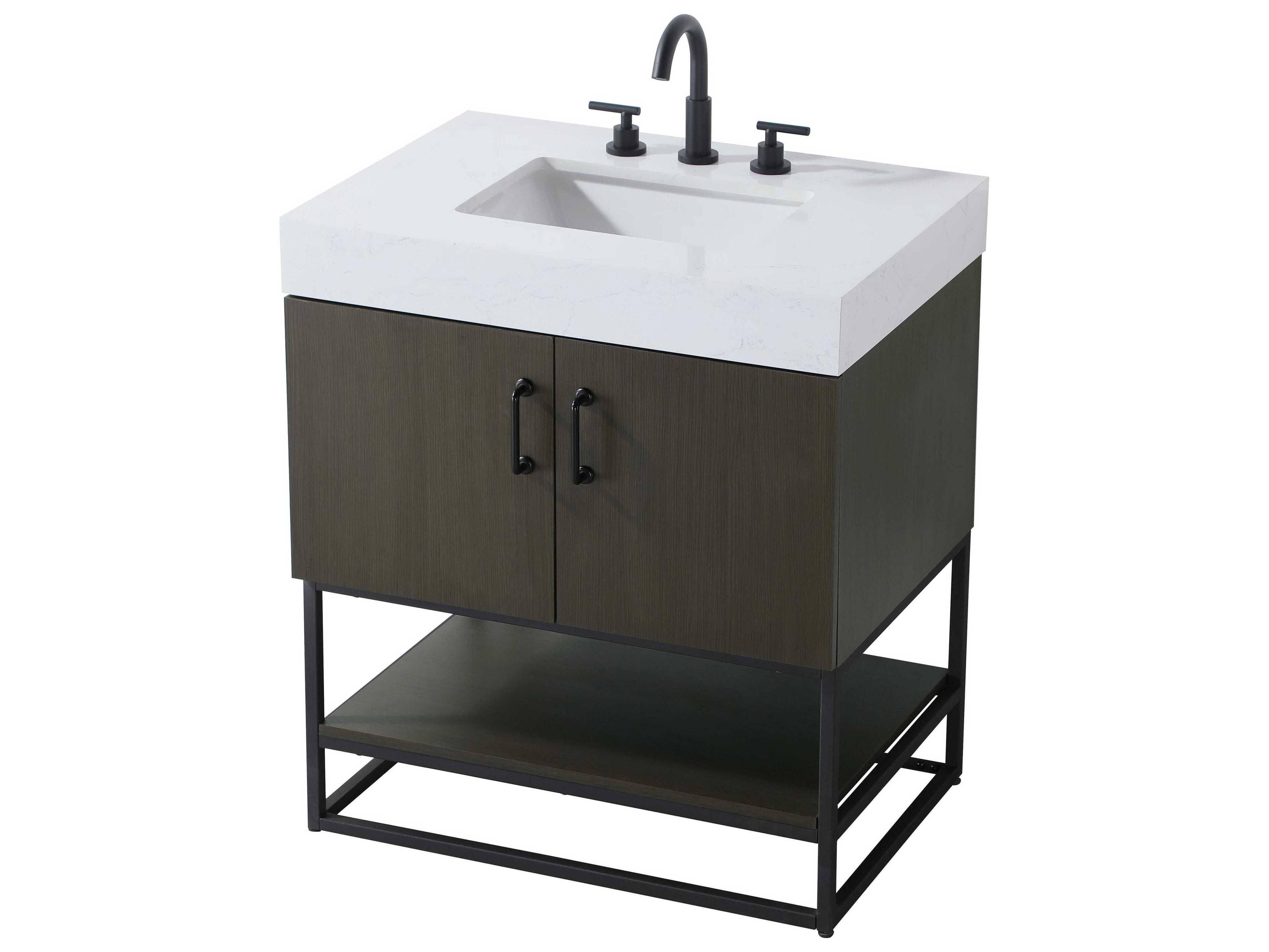 Elegant Lighting Caroline Mocha Brown Vanity