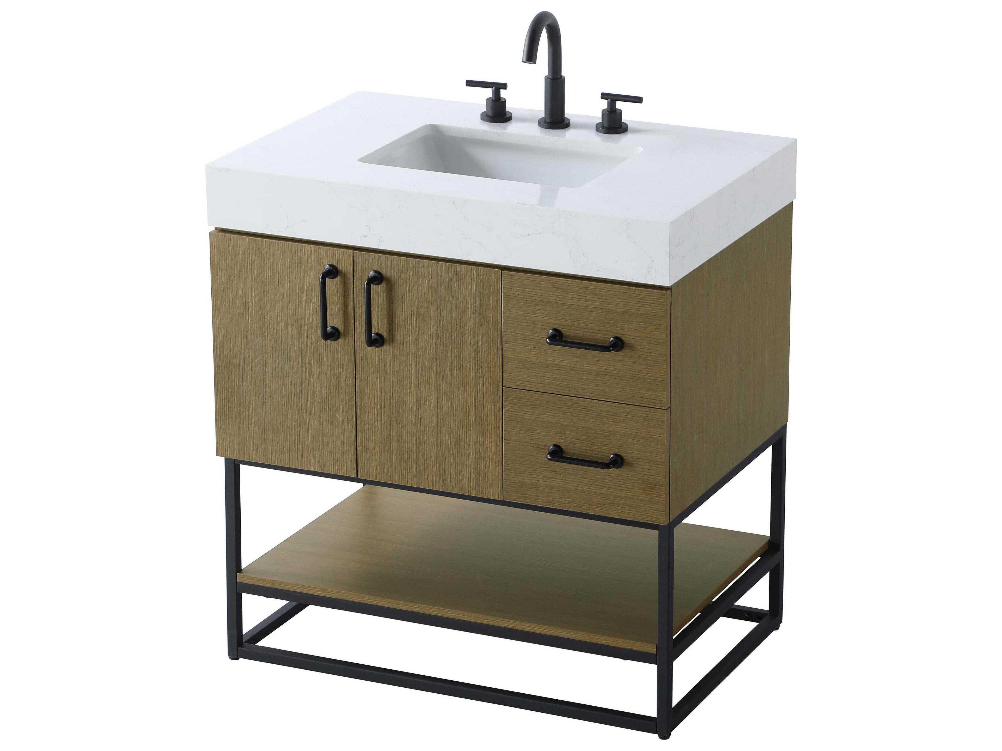 Elegant Lighting Caroline Chestnut Brown Vanity