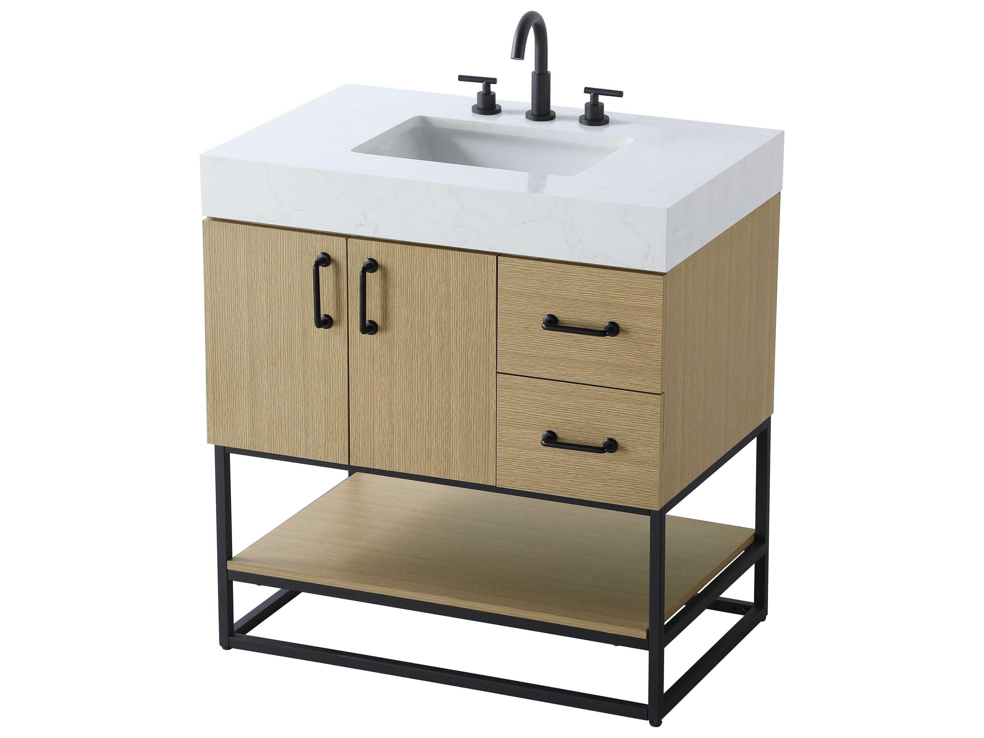 Elegant Lighting Caroline Honey Brown Vanity