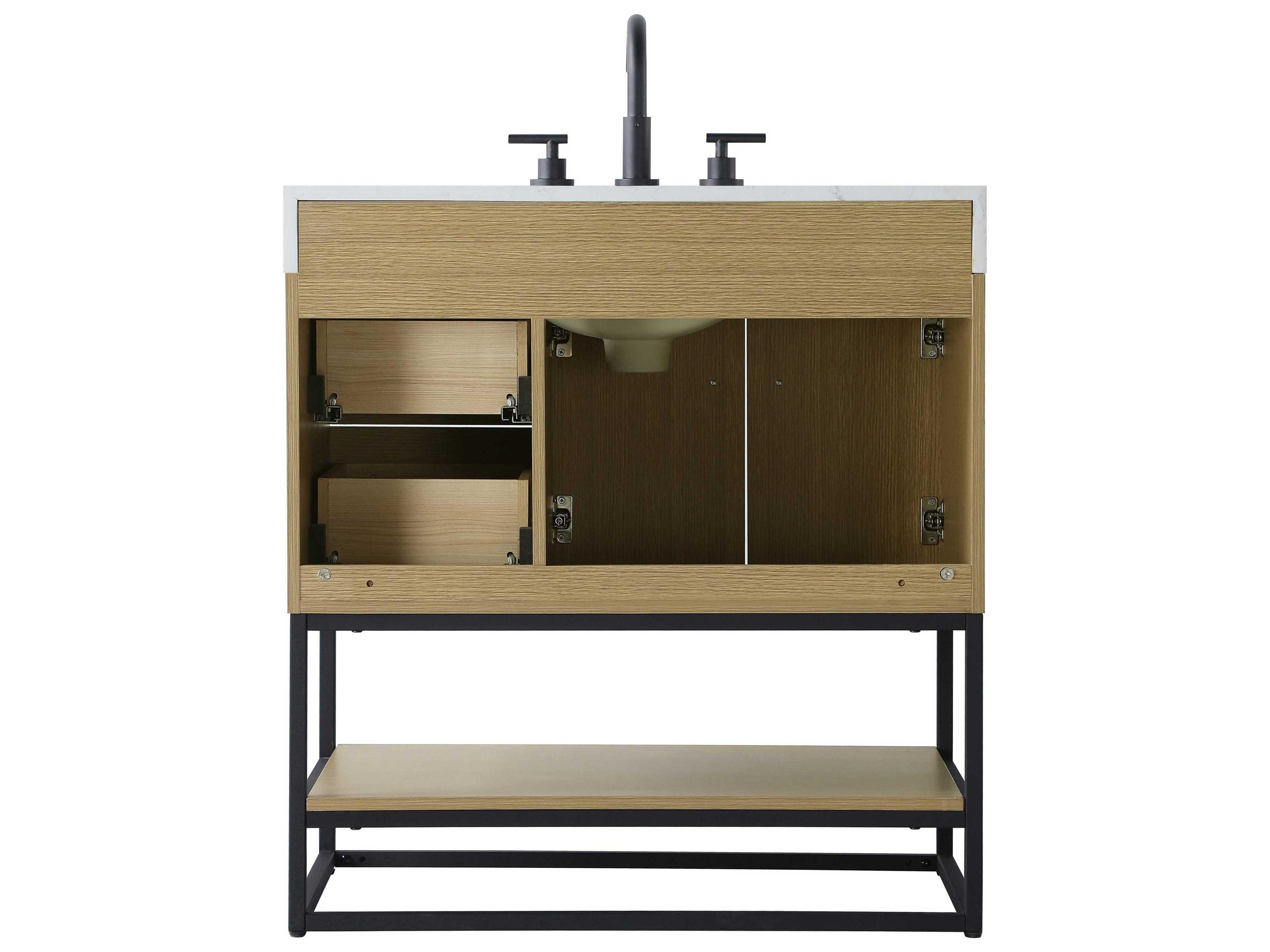 Elegant Lighting Caroline Honey Brown Vanity