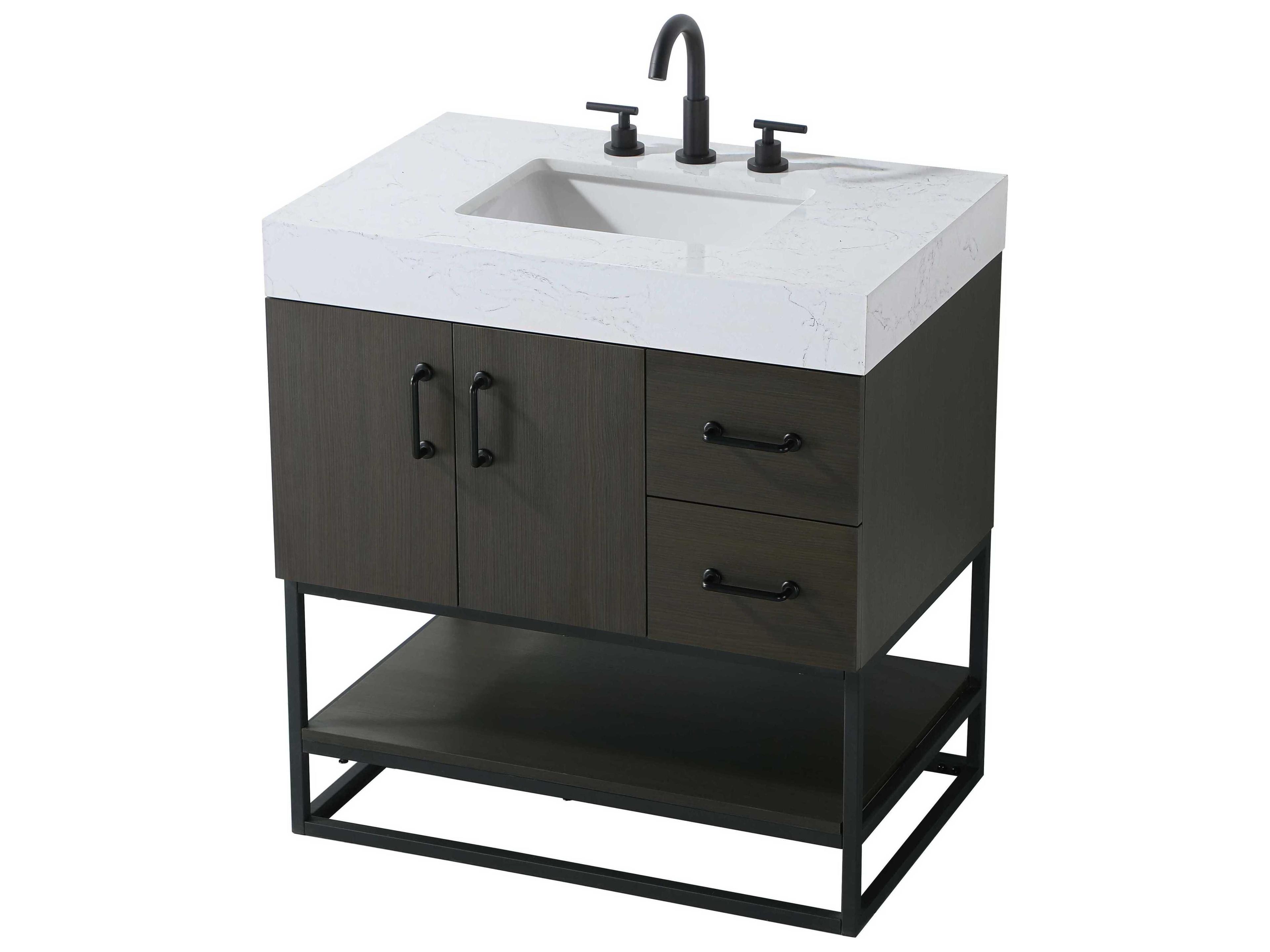 Elegant Lighting Caroline Mocha Brown Vanity