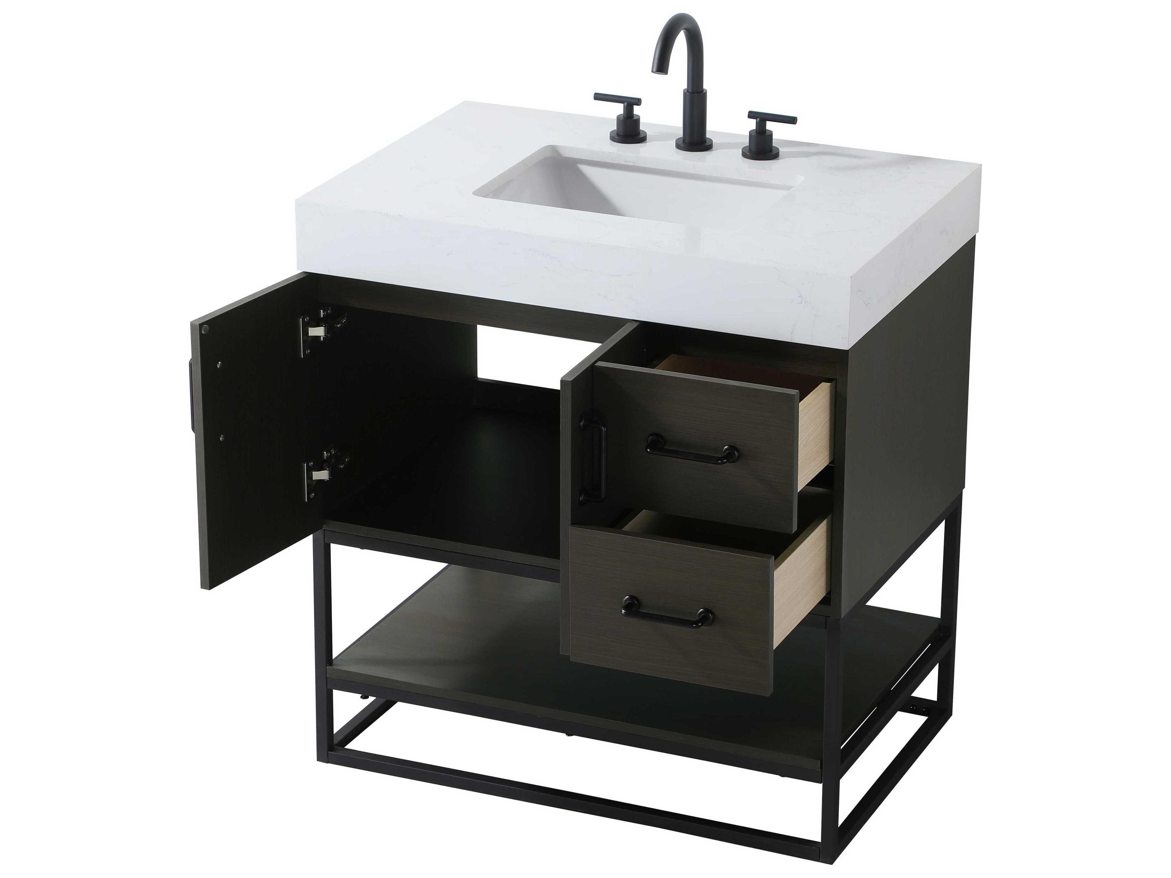 Elegant Lighting Caroline Mocha Brown Vanity