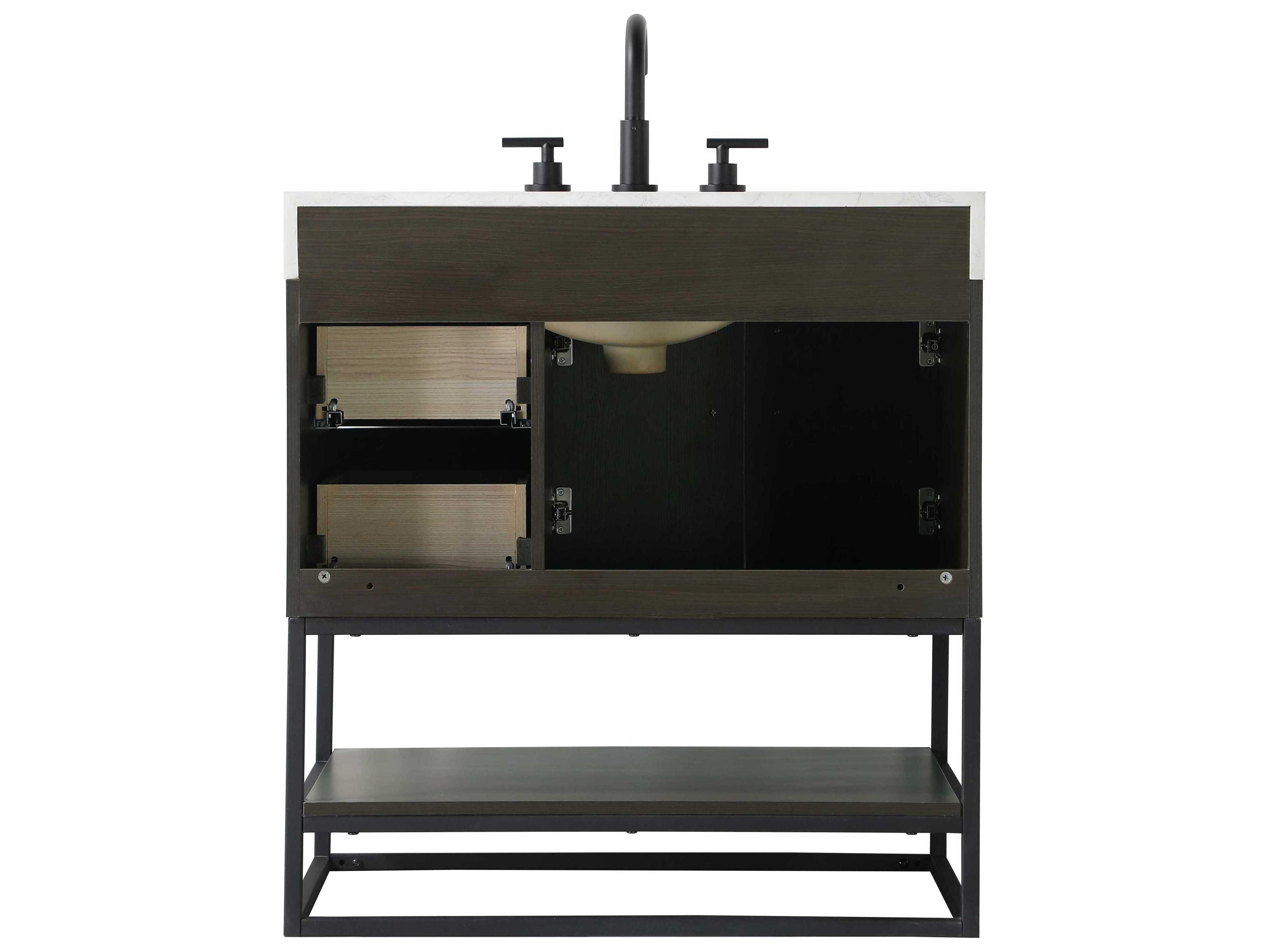 Elegant Lighting Caroline Mocha Brown Vanity