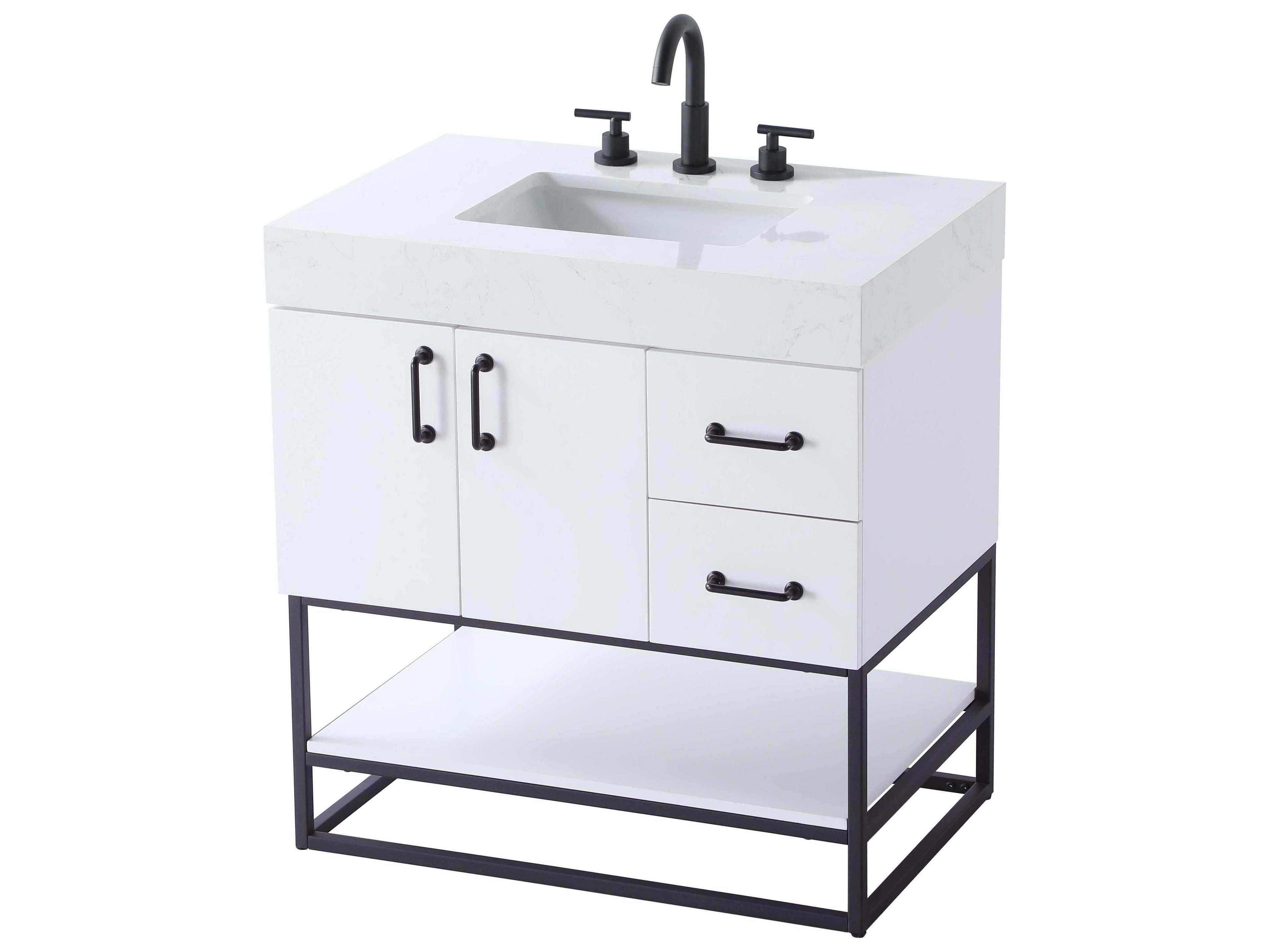 Elegant Lighting Caroline White Vanity