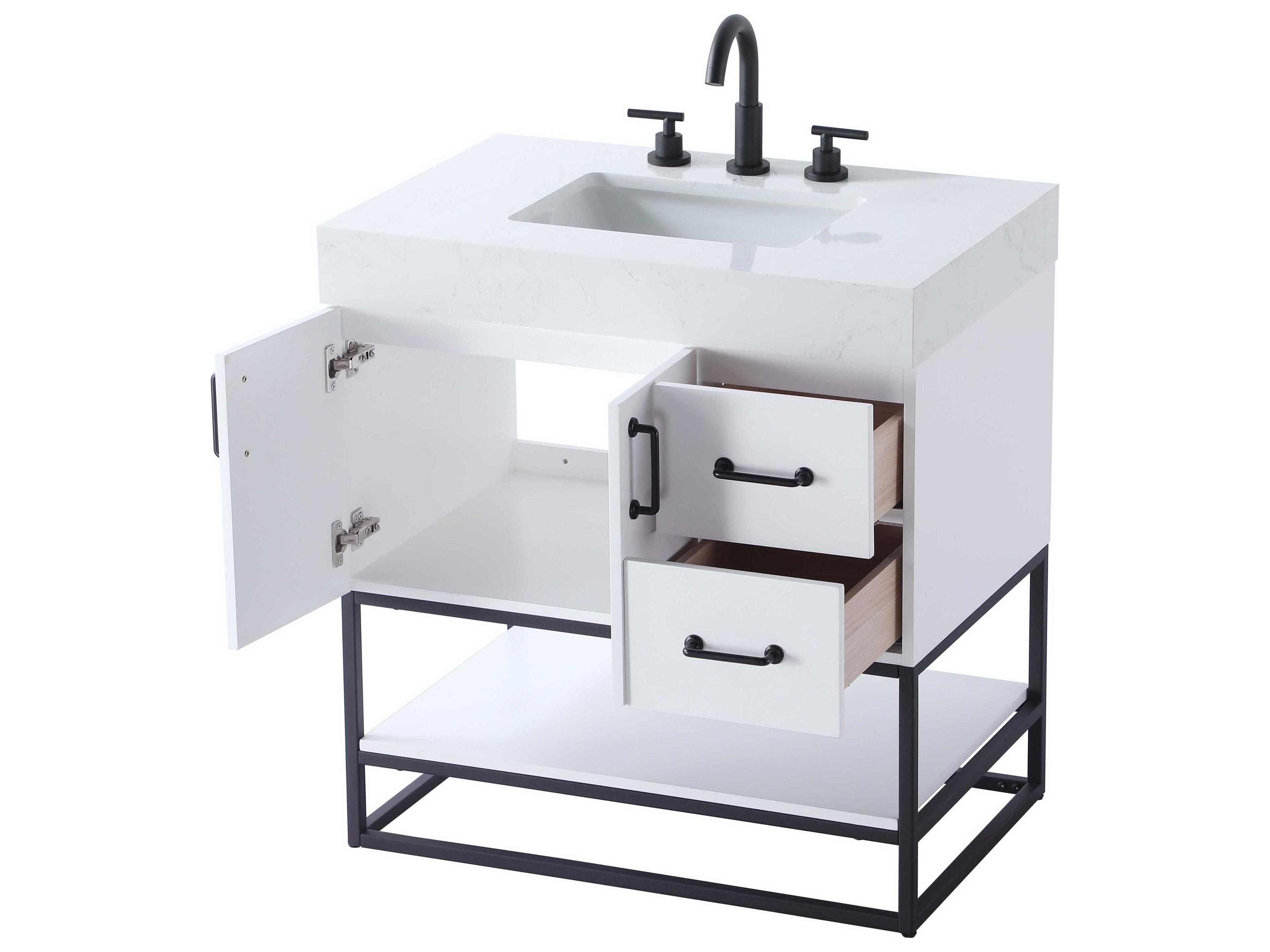 Elegant Lighting Caroline White Vanity