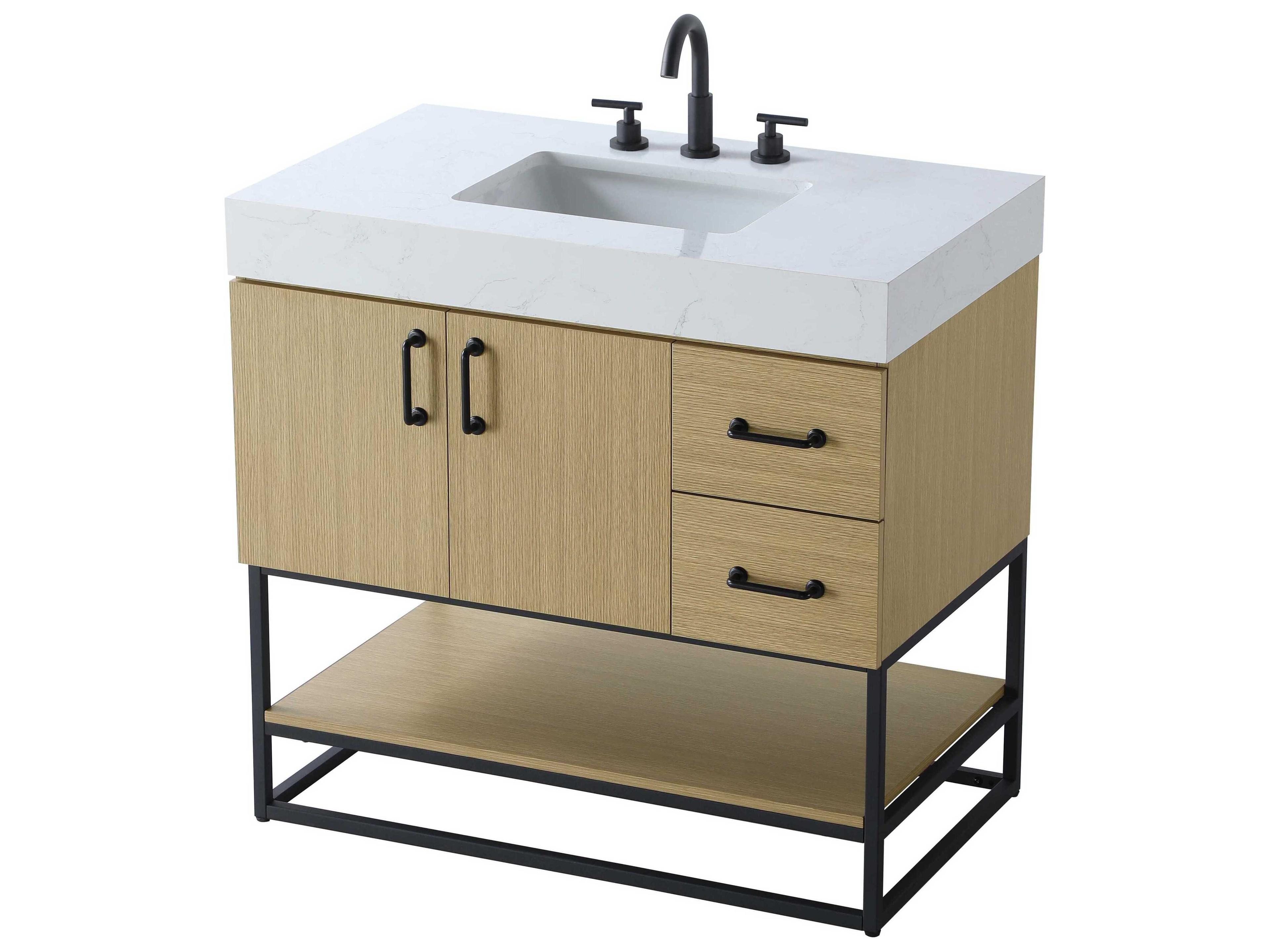 Elegant Lighting Caroline Honey Brown Vanity