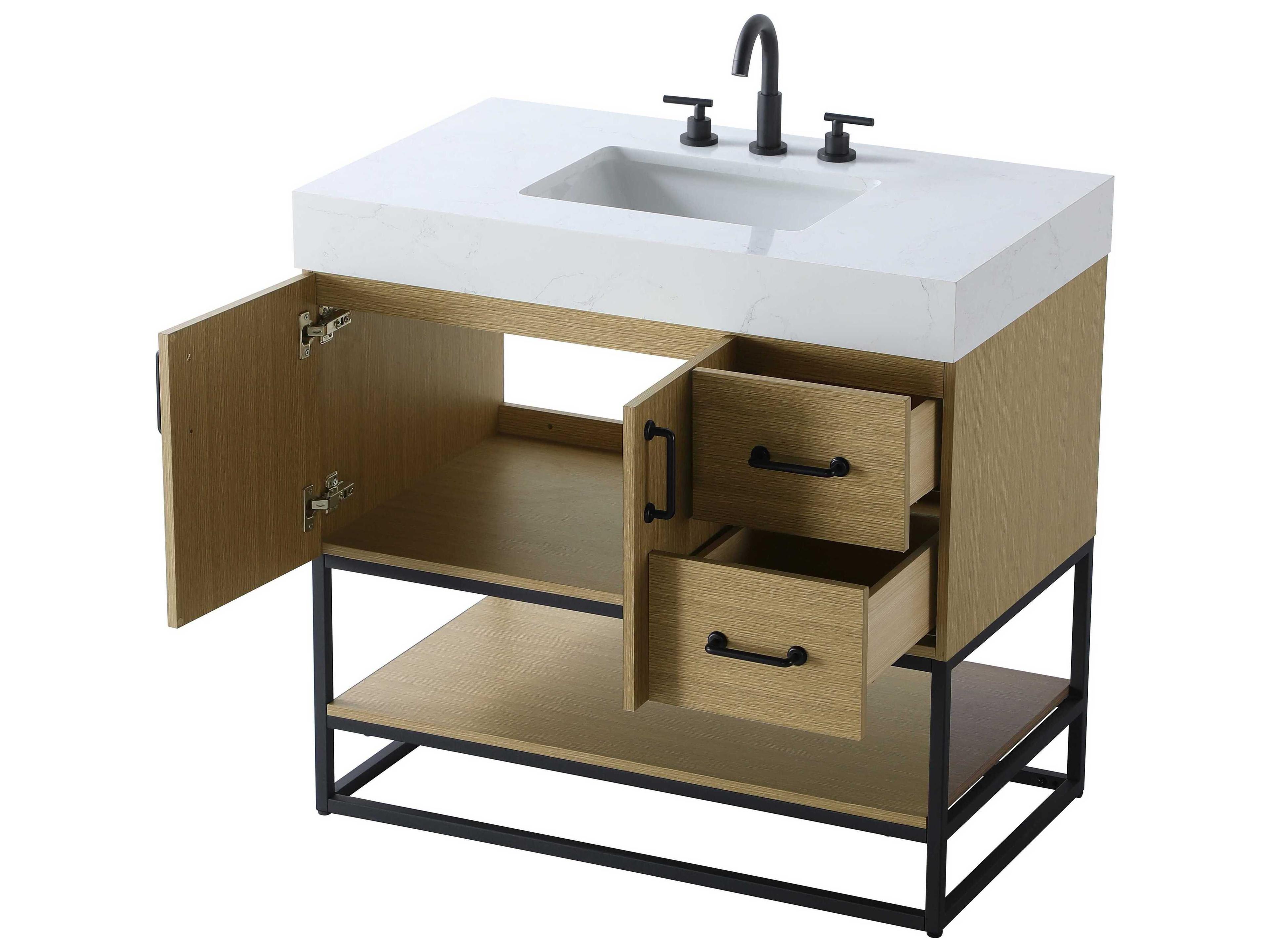 Elegant Lighting Caroline Honey Brown Vanity