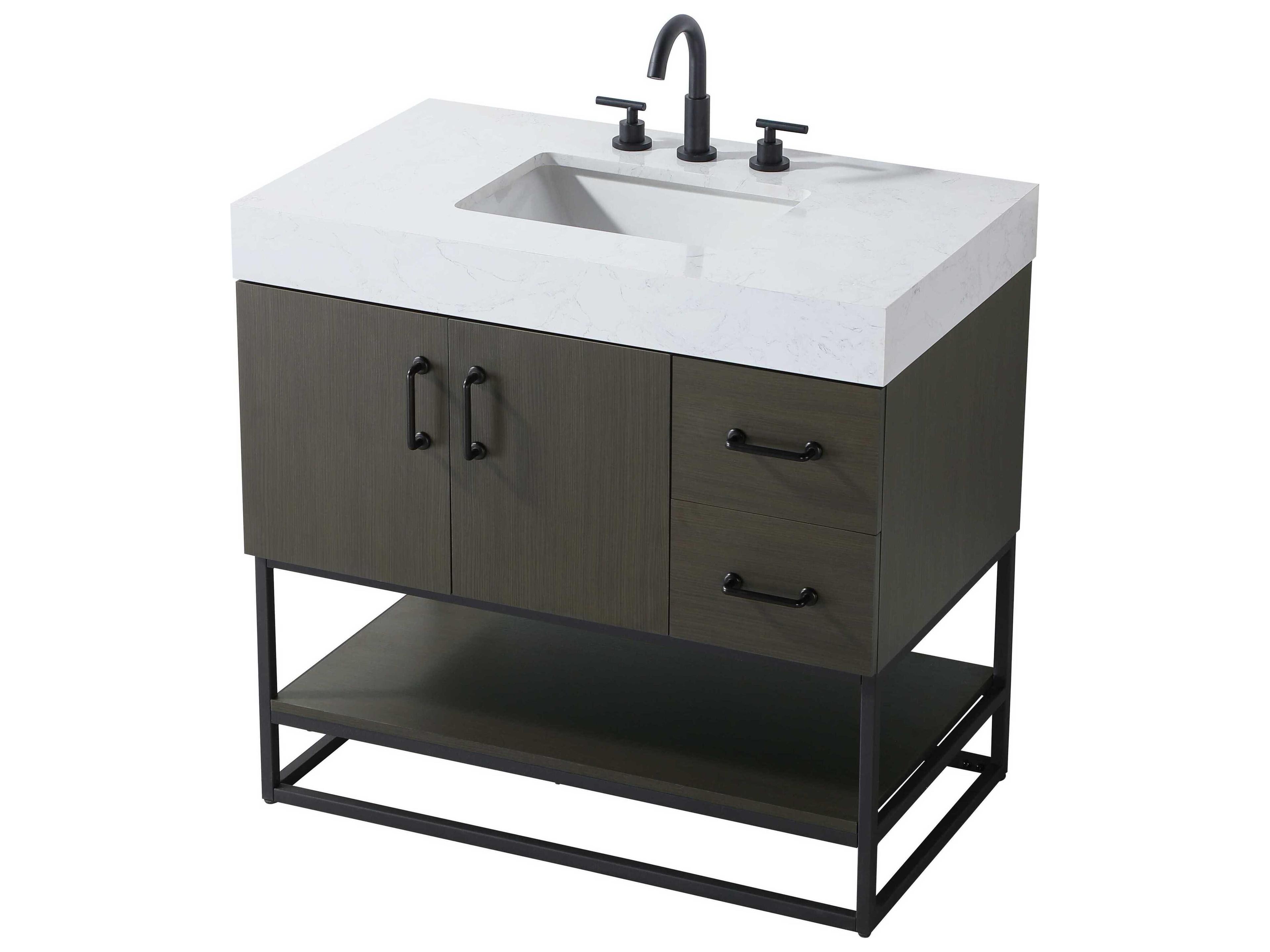 Elegant Lighting Caroline Mocha Brown Vanity