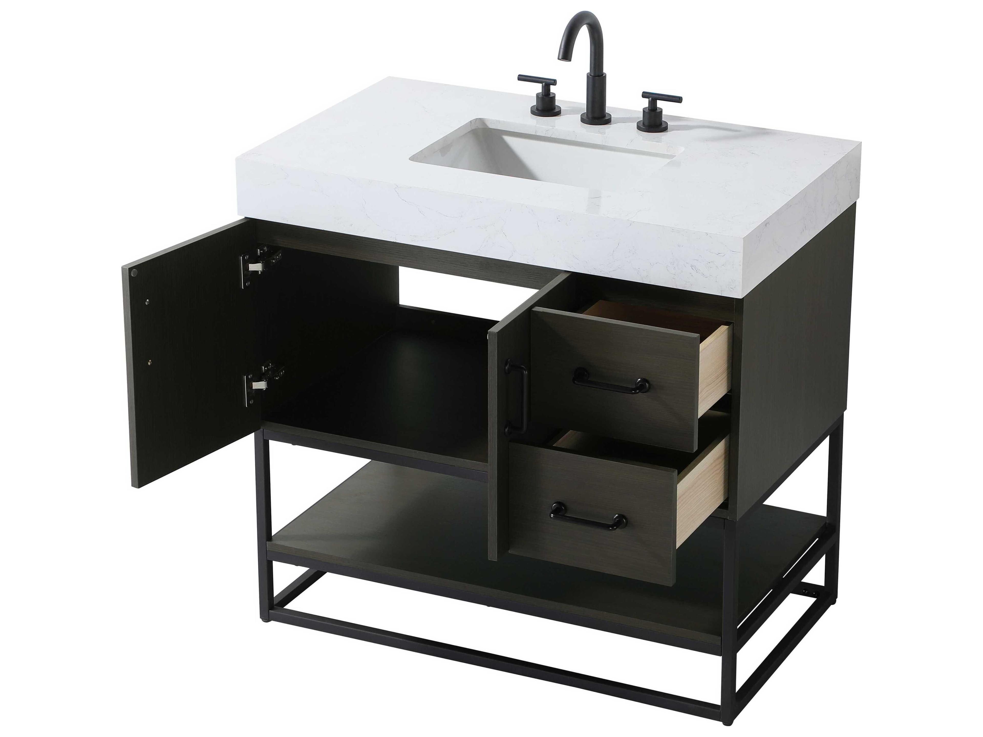 Elegant Lighting Caroline Mocha Brown Vanity