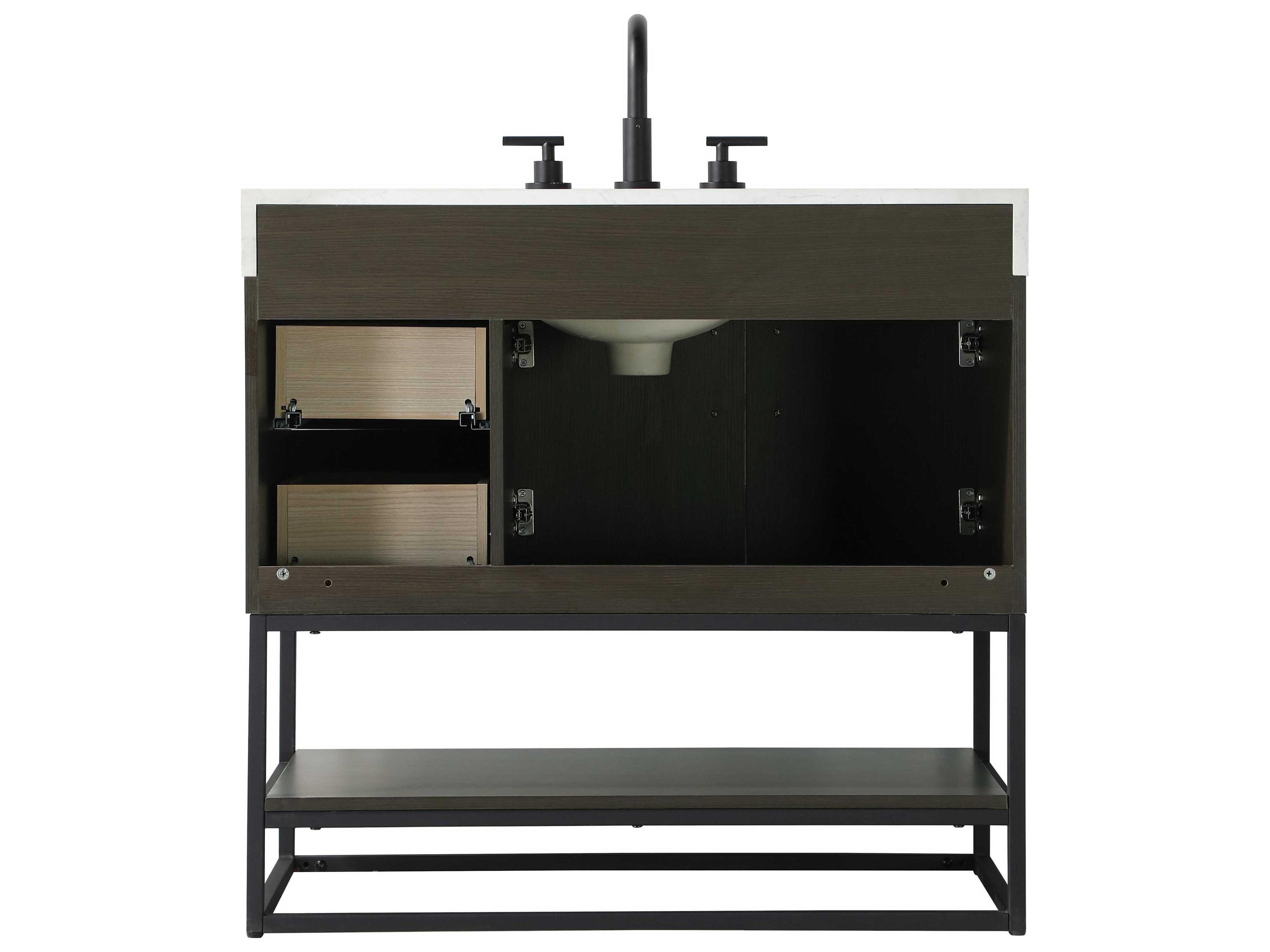 Elegant Lighting Caroline Mocha Brown Vanity