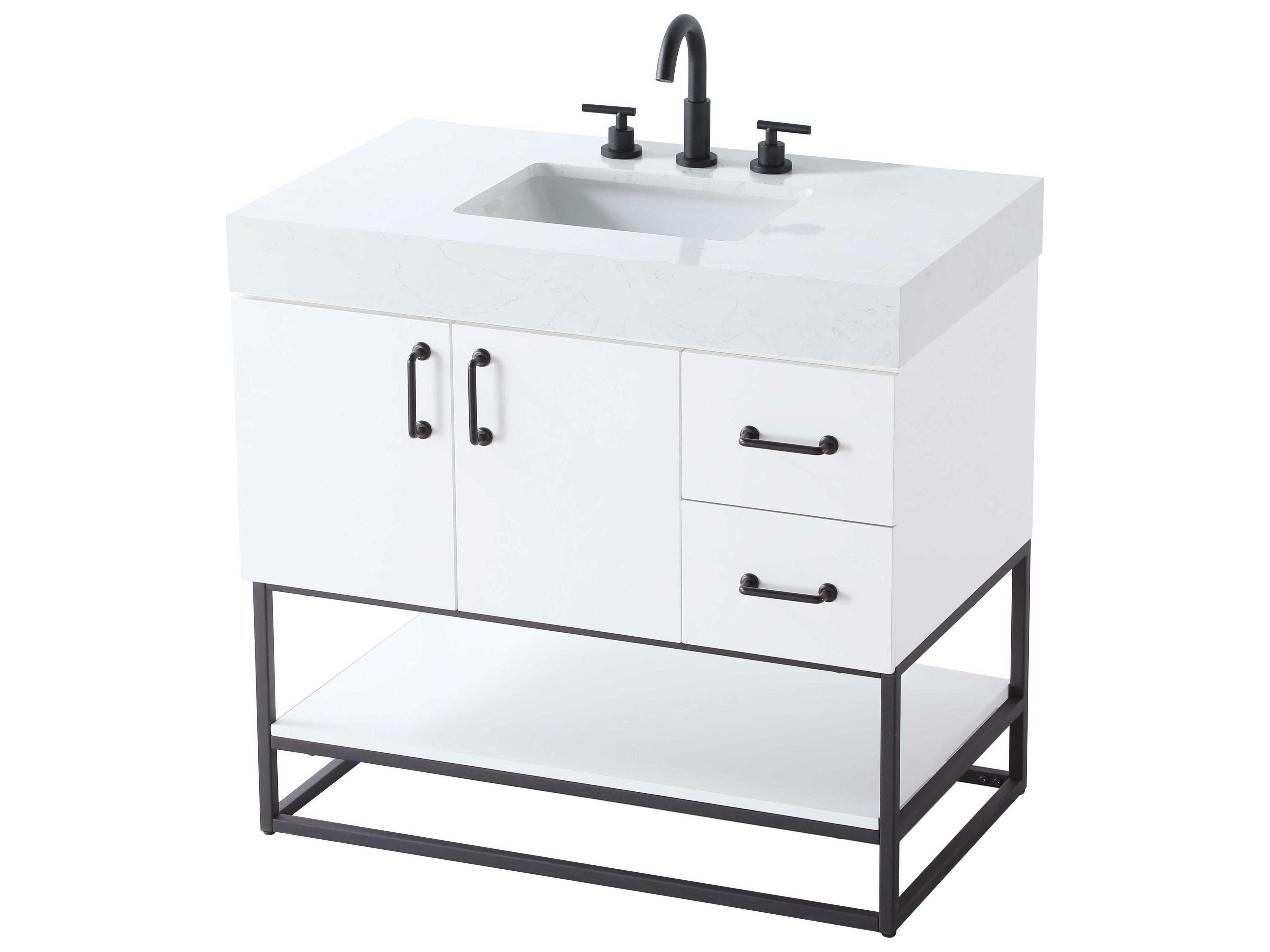 Elegant Lighting Caroline White Vanity