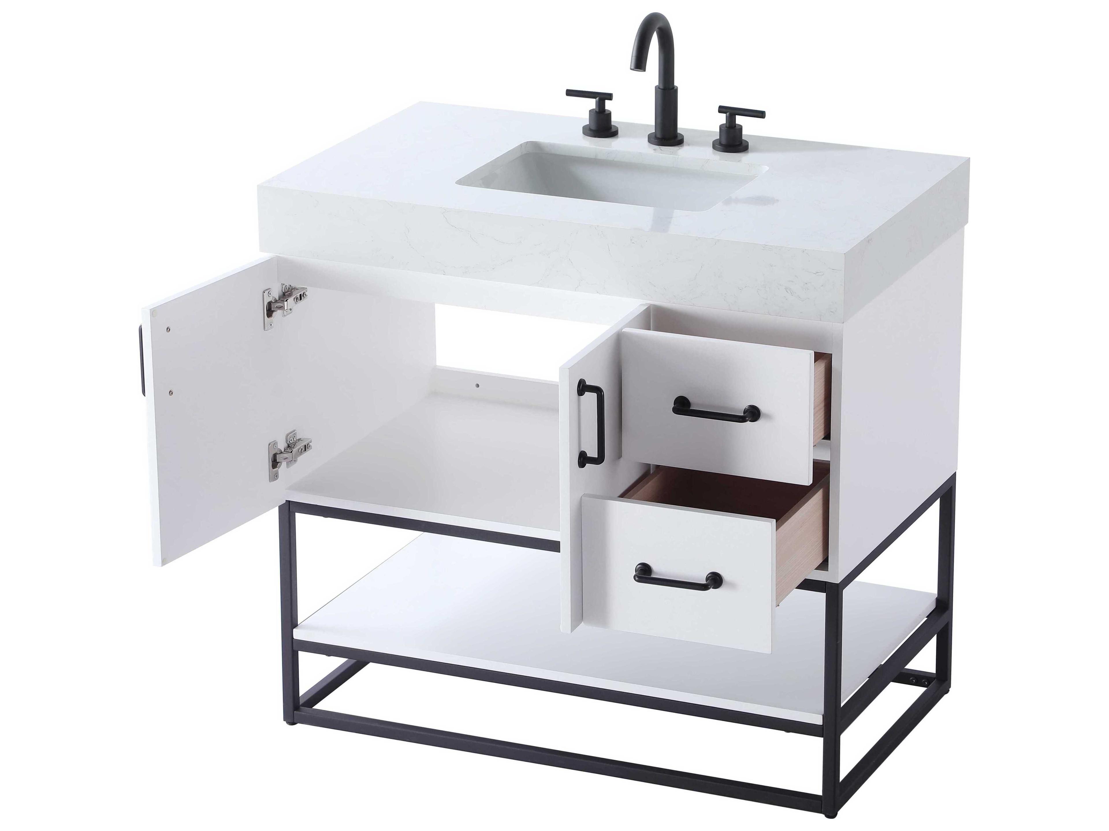 Elegant Lighting Caroline White Vanity