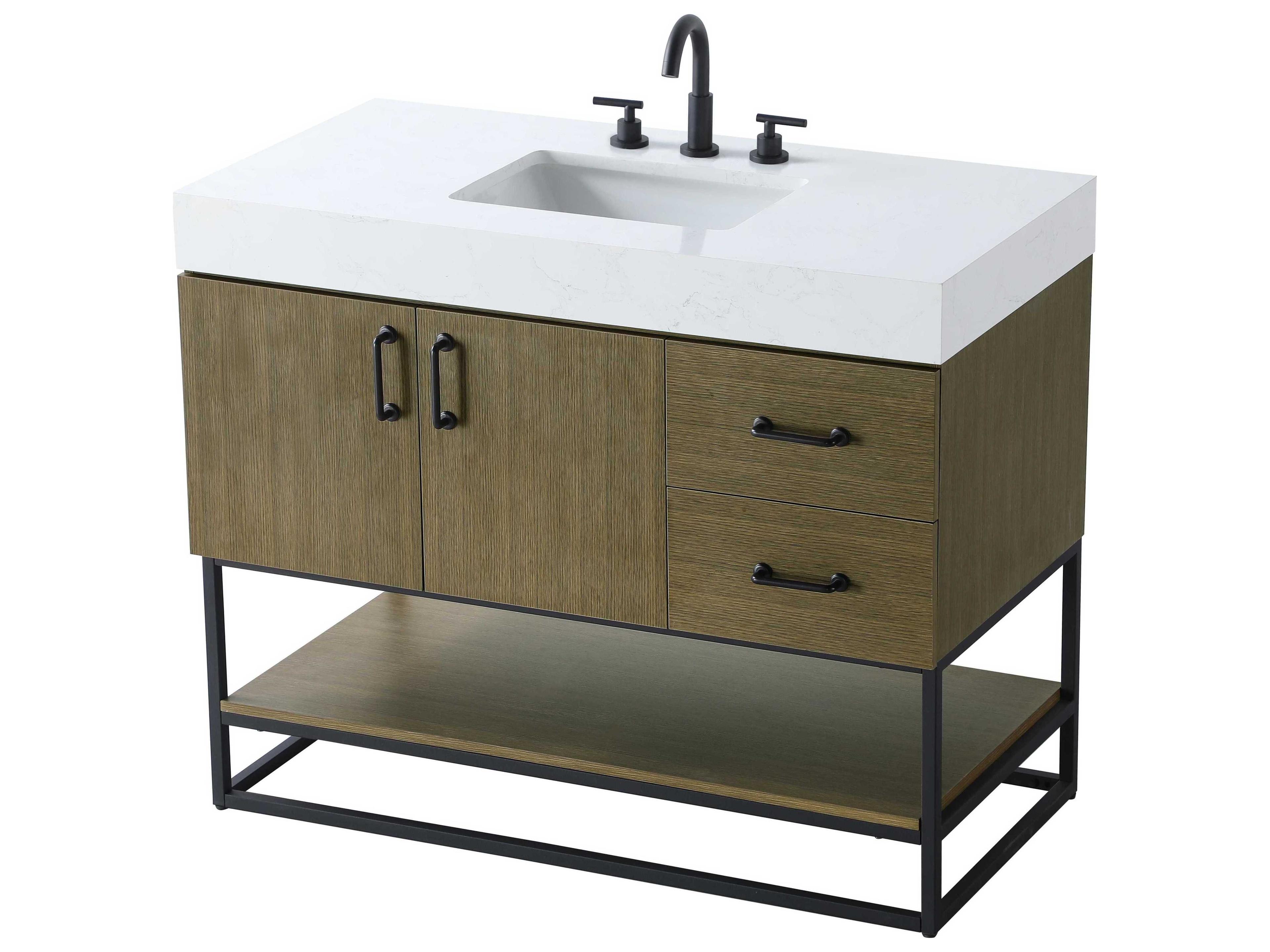 Elegant Lighting Caroline Chestnut Brown Vanity