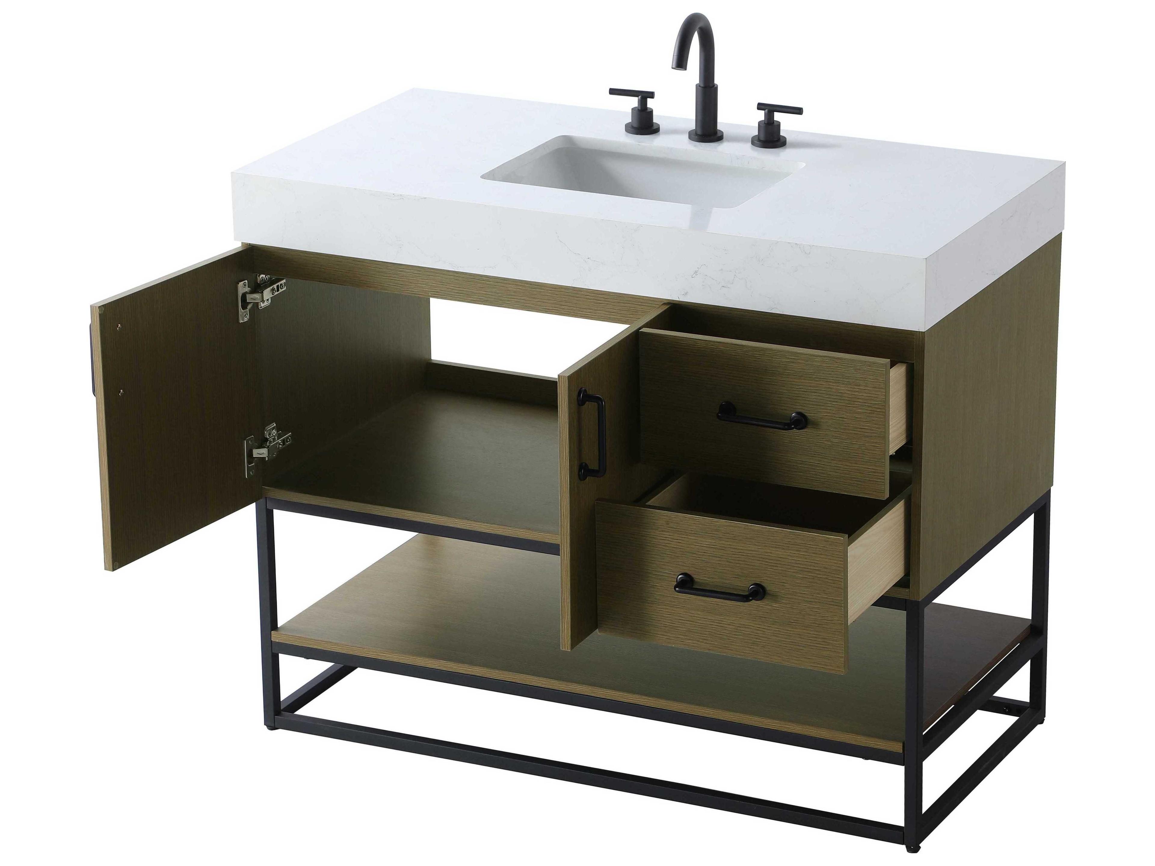 Elegant Lighting Caroline Chestnut Brown Vanity