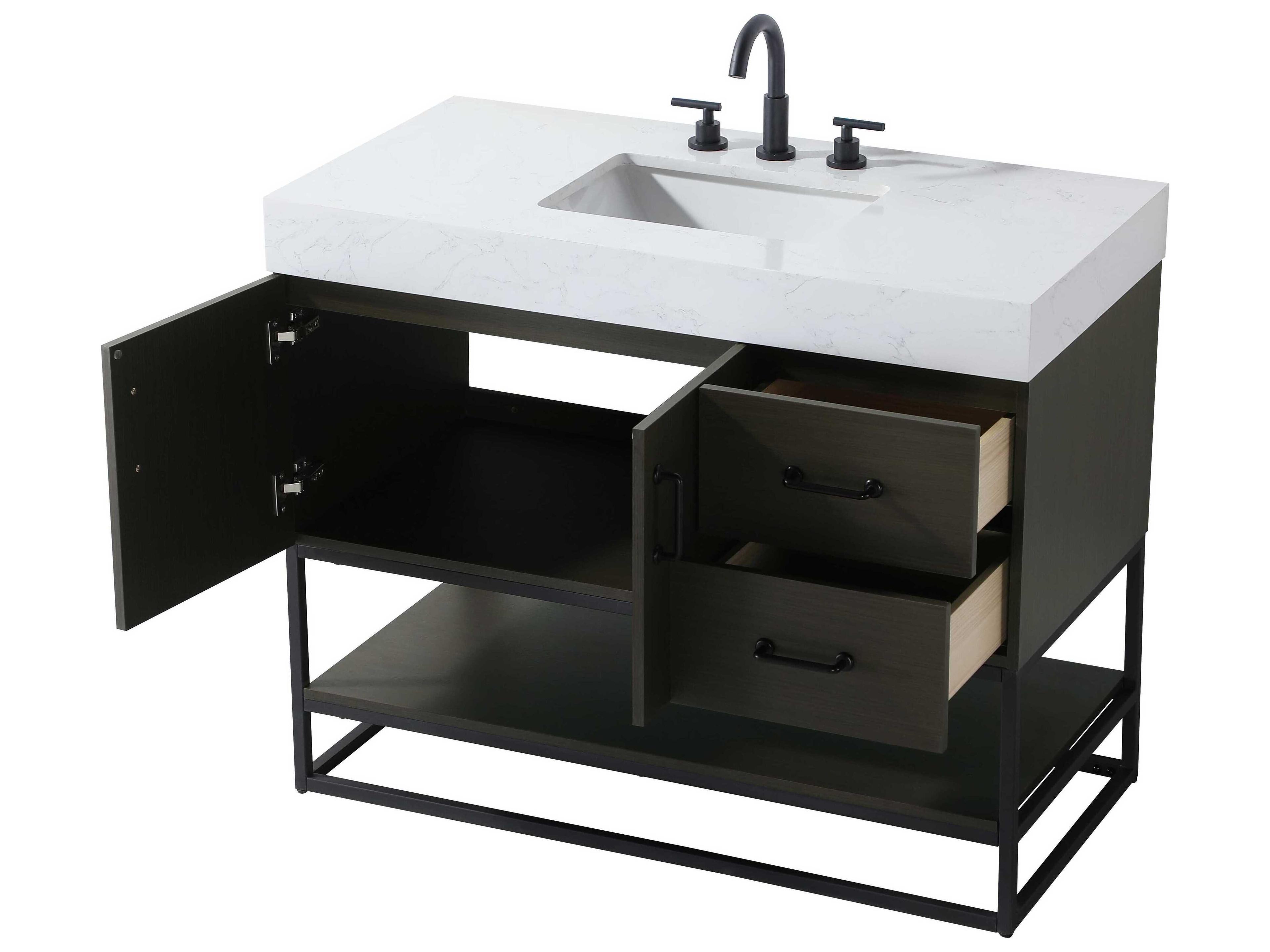 Elegant Lighting Caroline Mocha Brown Vanity