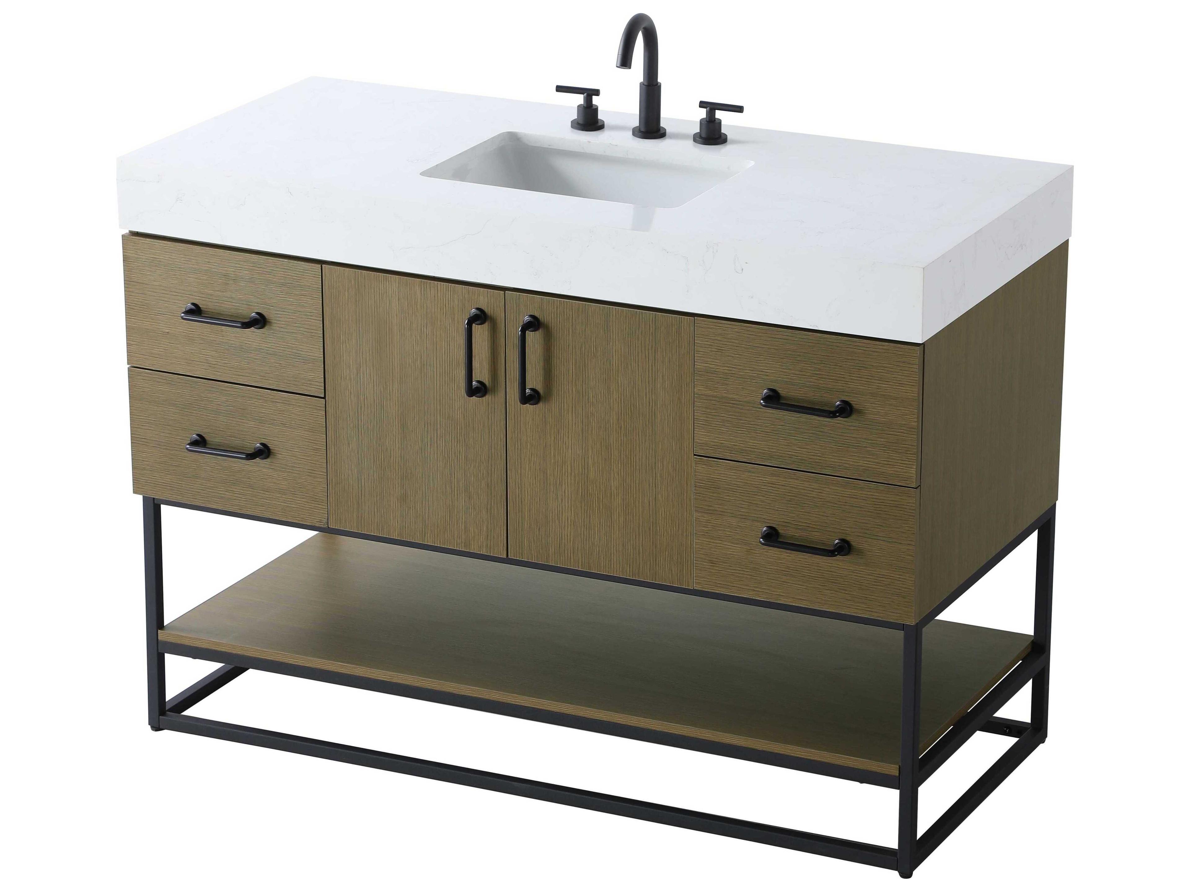 Elegant Lighting Caroline Chestnut Brown Vanity