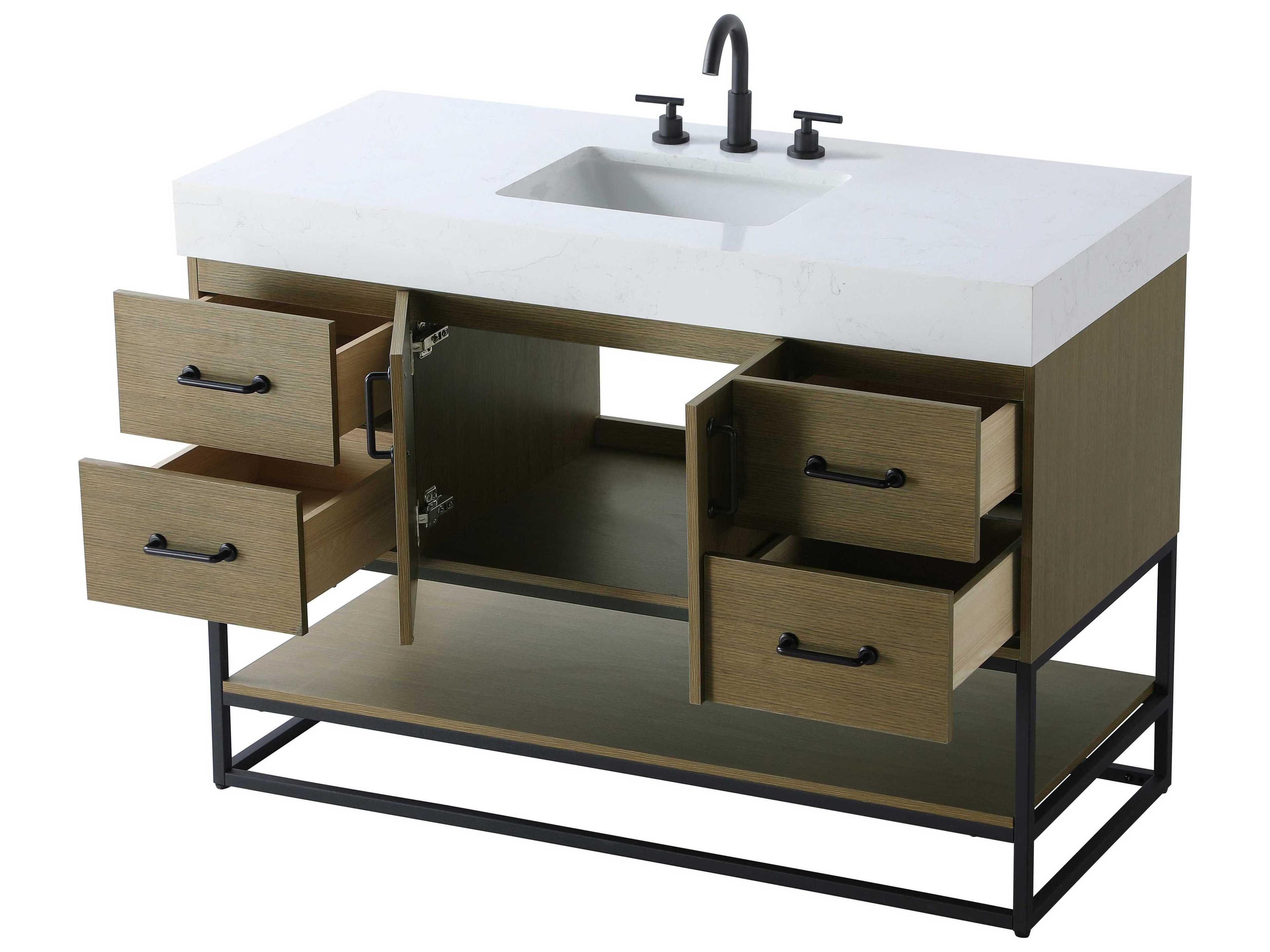 Elegant Lighting Caroline Chestnut Brown Vanity