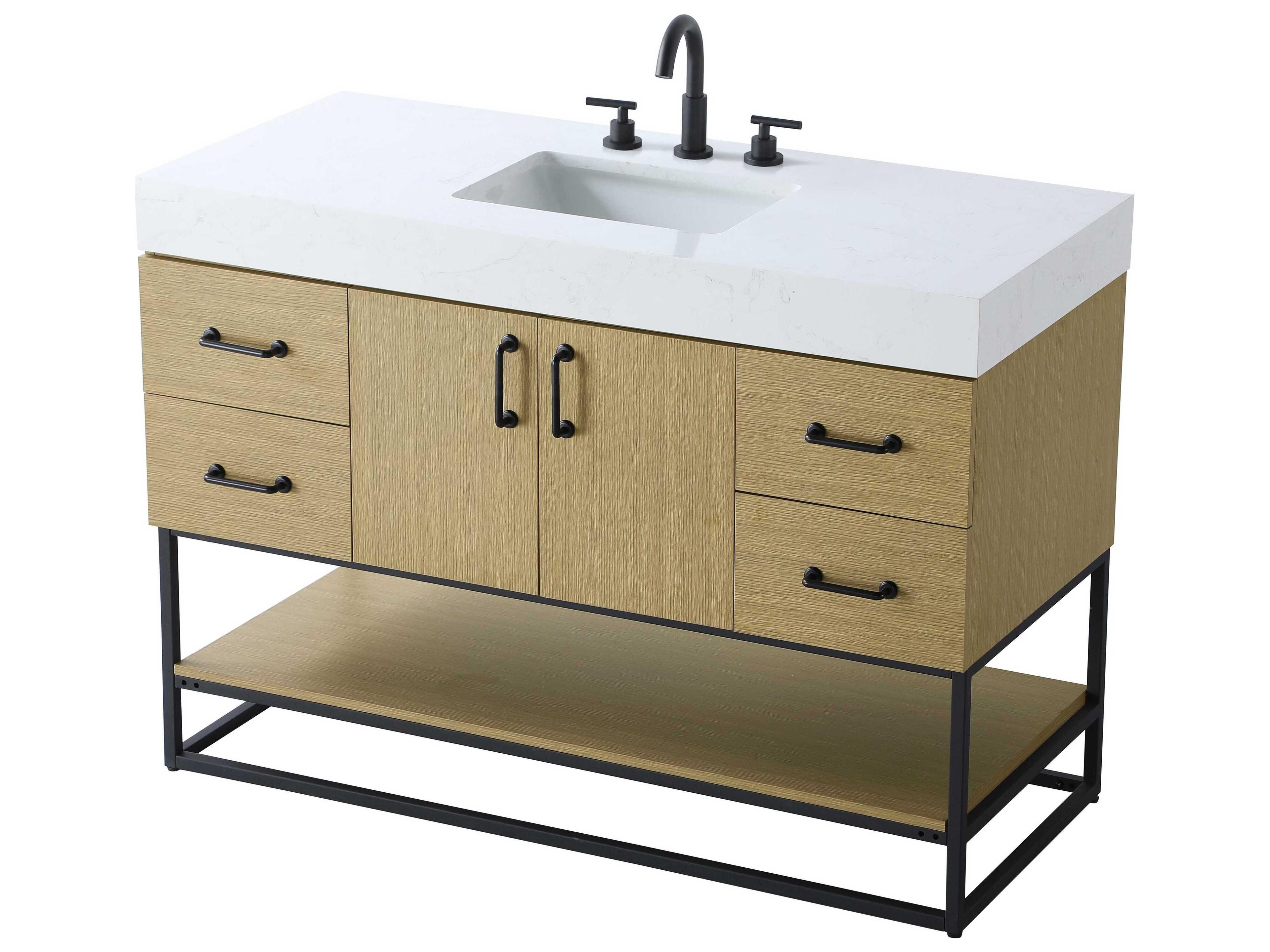 Elegant Lighting Caroline Honey Brown Vanity