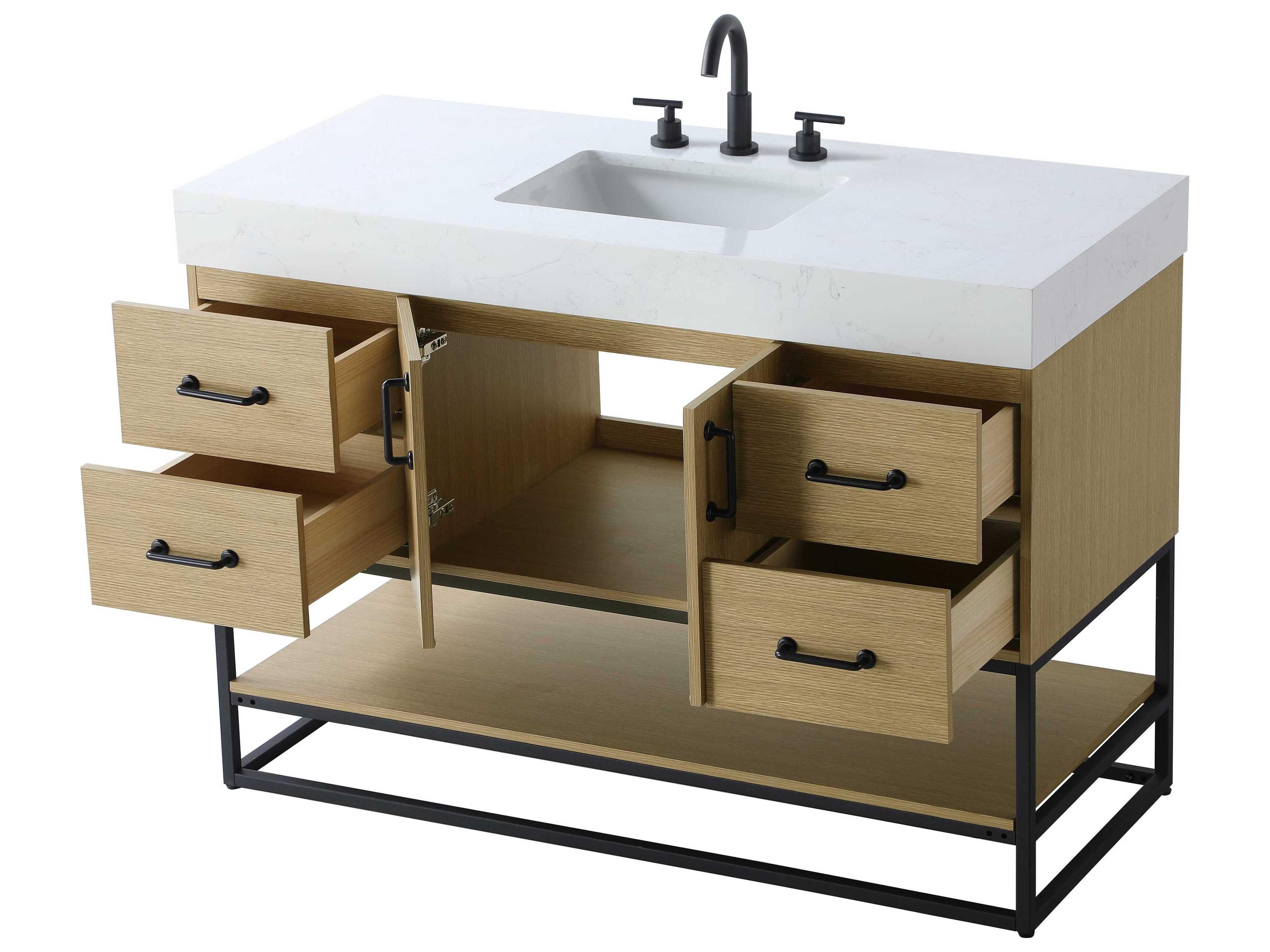 Elegant Lighting Caroline Honey Brown Vanity