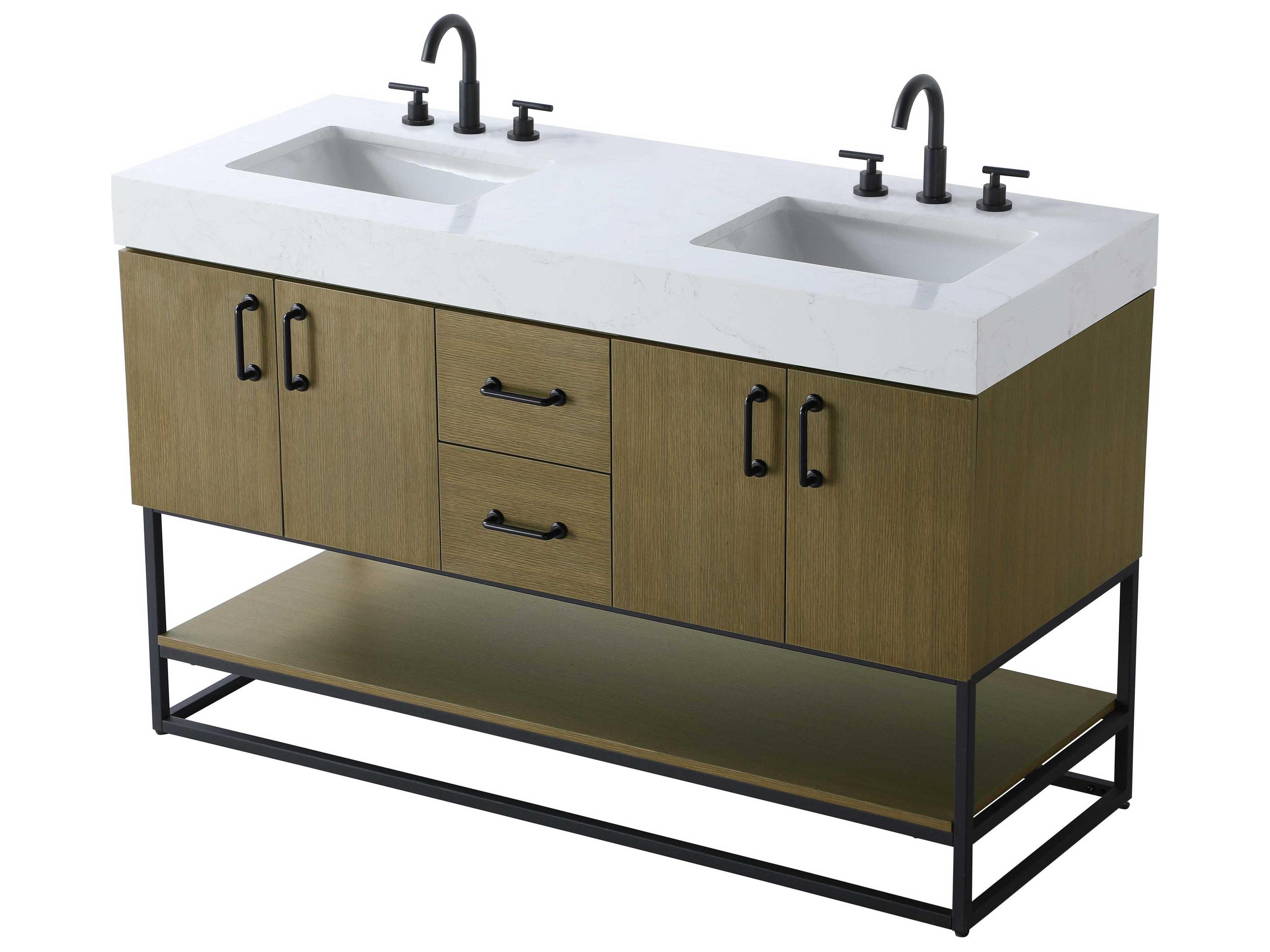 Elegant Lighting Caroline Chestnut Brown Vanity