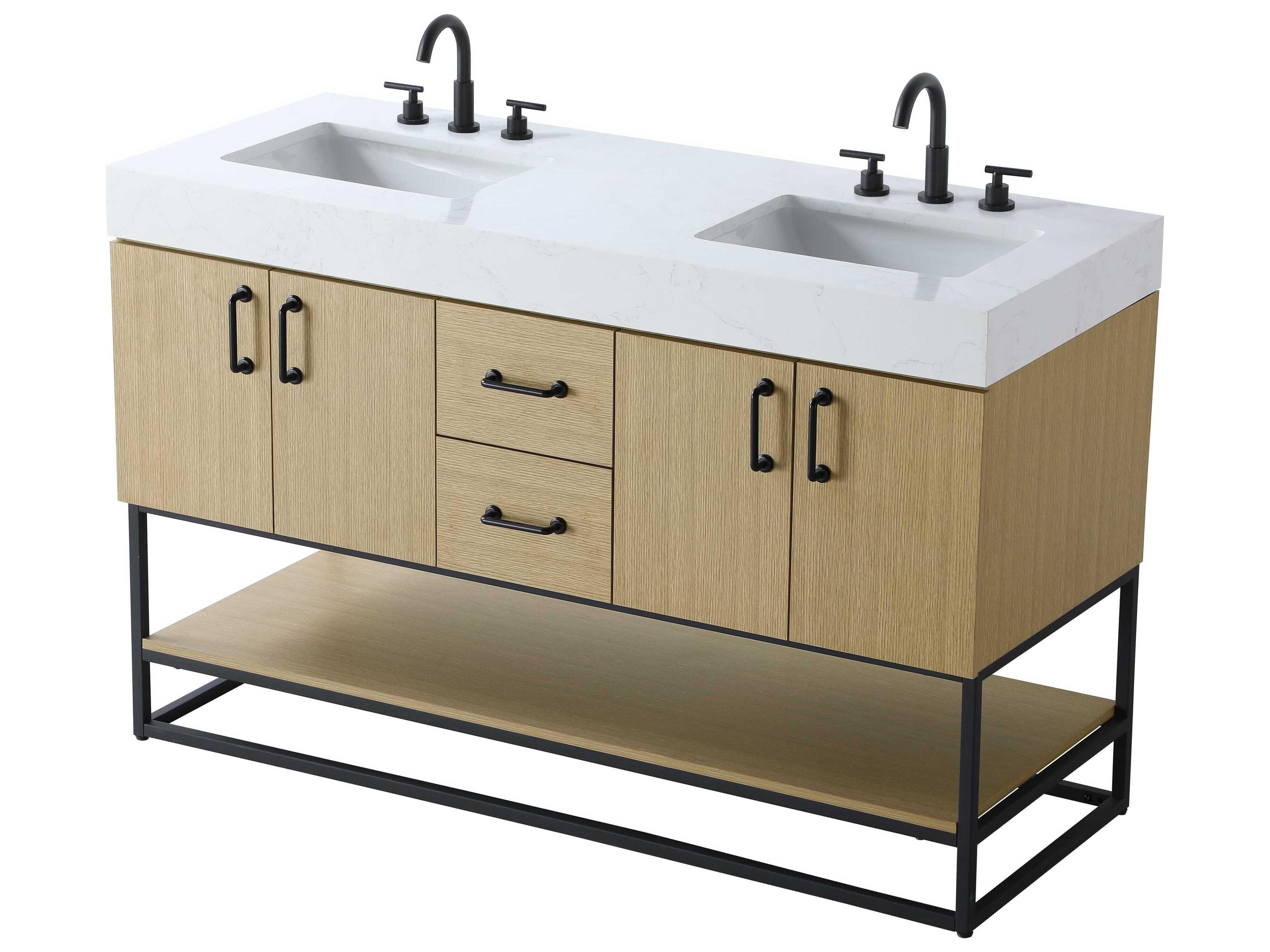 Elegant Lighting Caroline Honey Brown Vanity