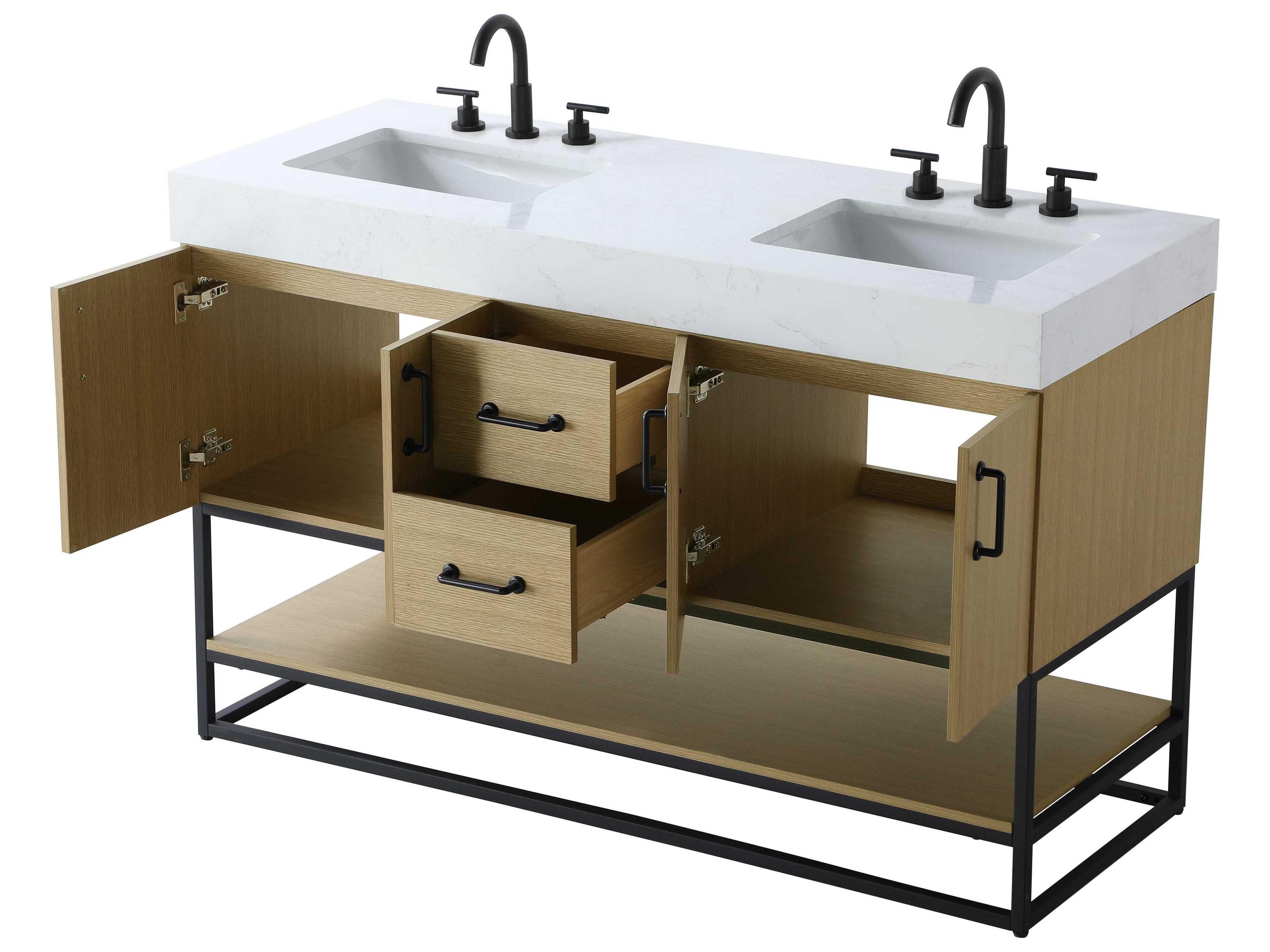 Elegant Lighting Caroline Honey Brown Vanity