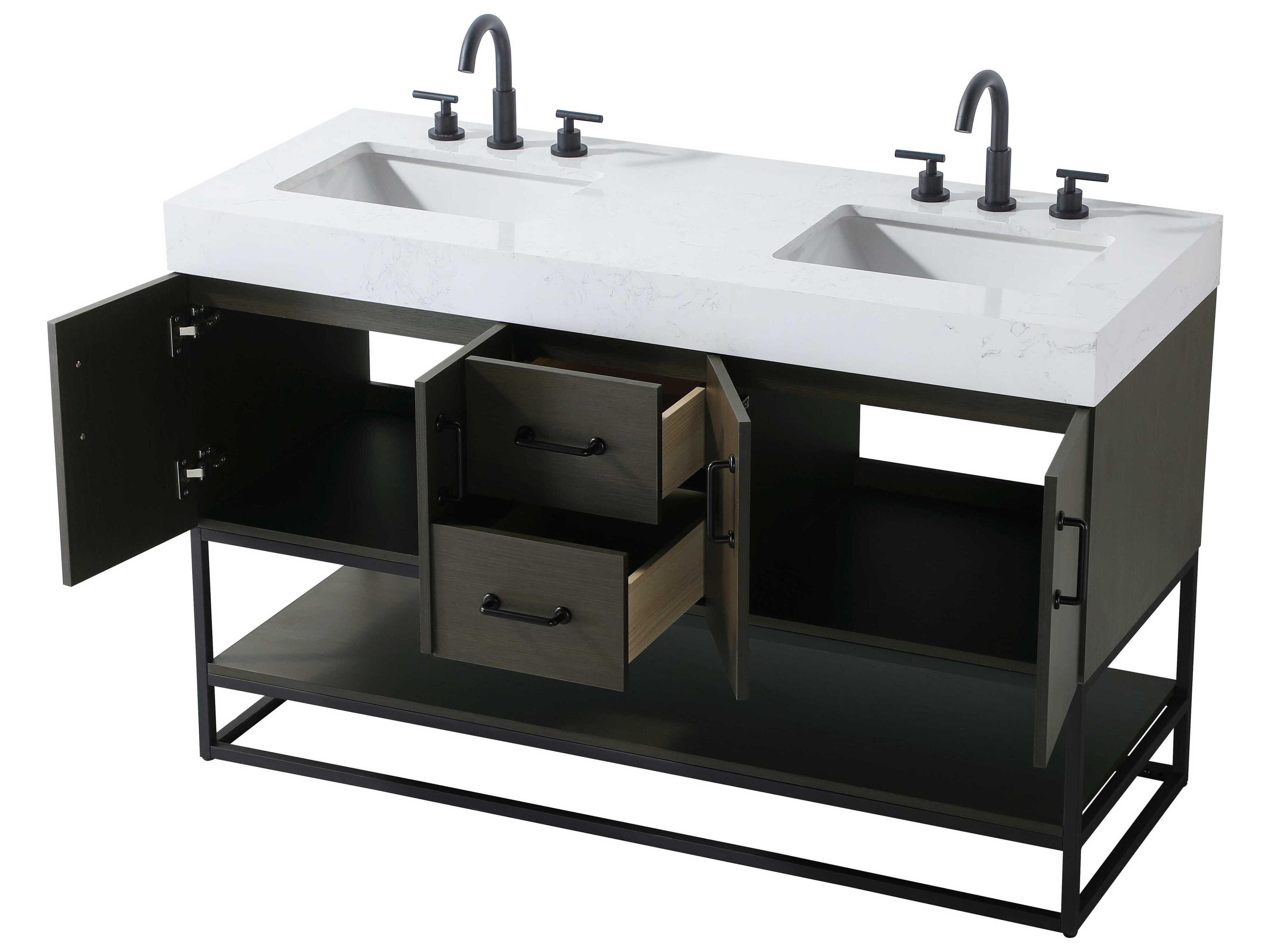 Elegant Lighting Caroline Mocha Brown Vanity