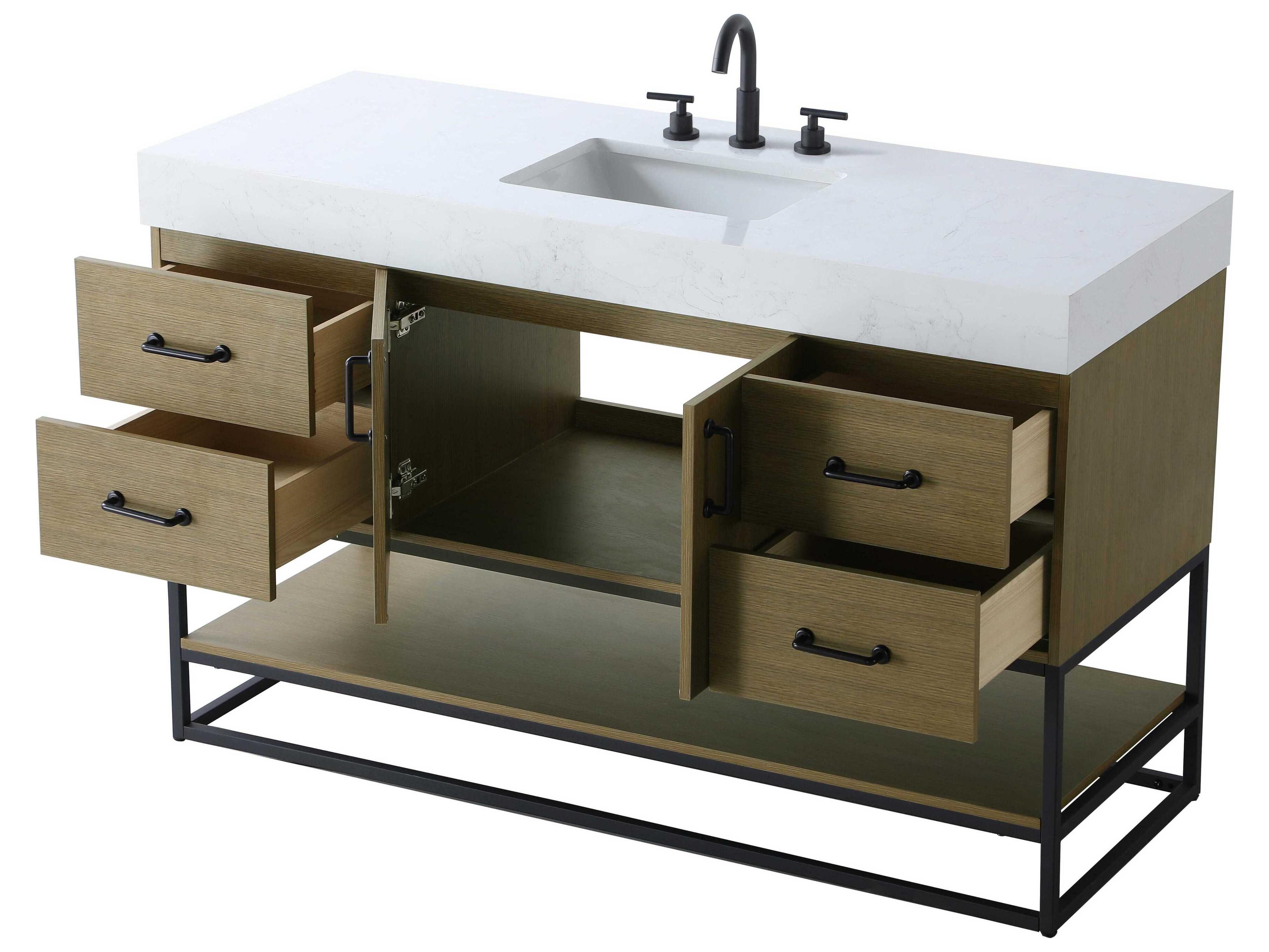 Elegant Lighting Caroline Chestnut Brown Vanity