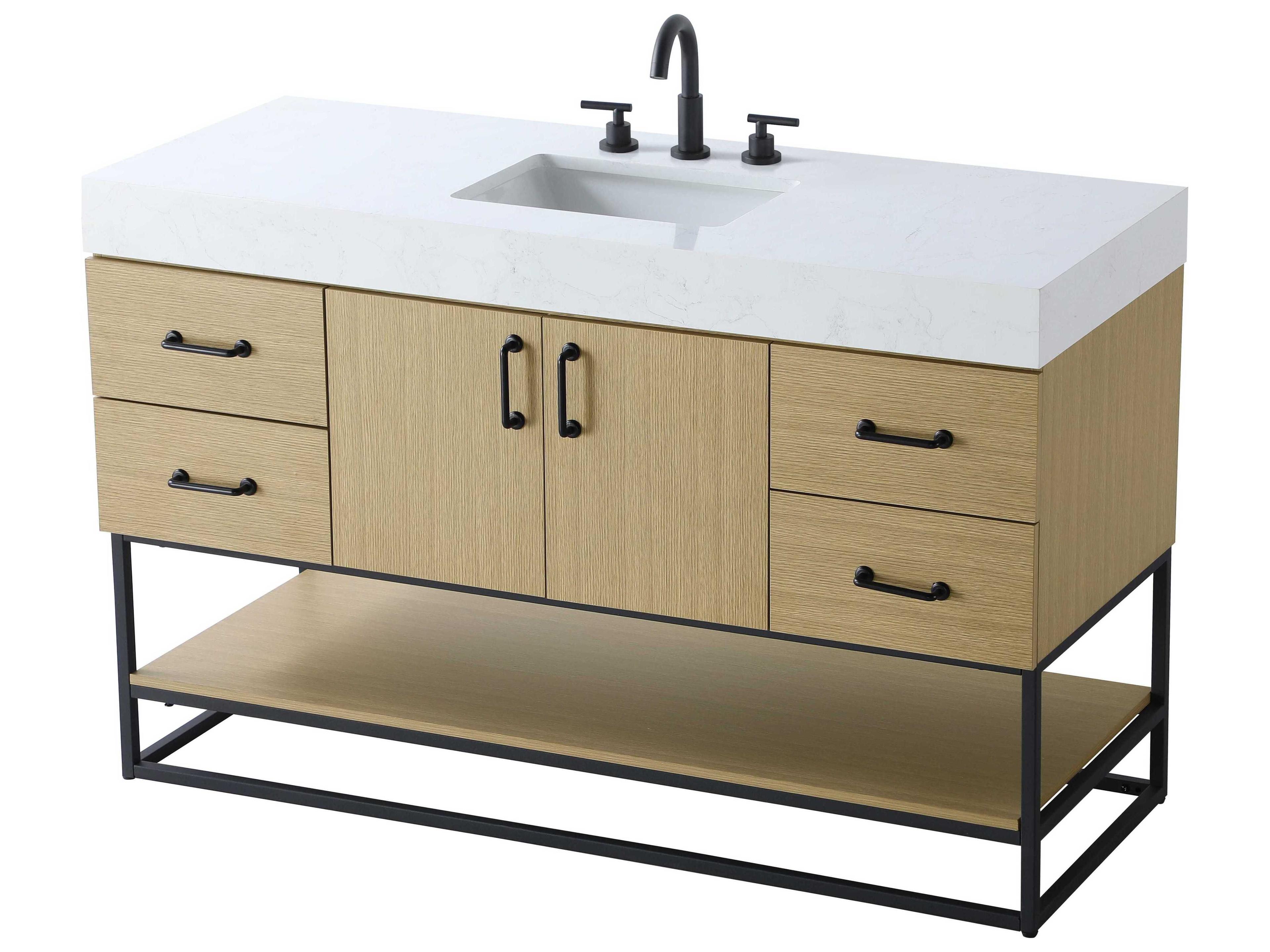 Elegant Lighting Caroline Honey Brown Vanity