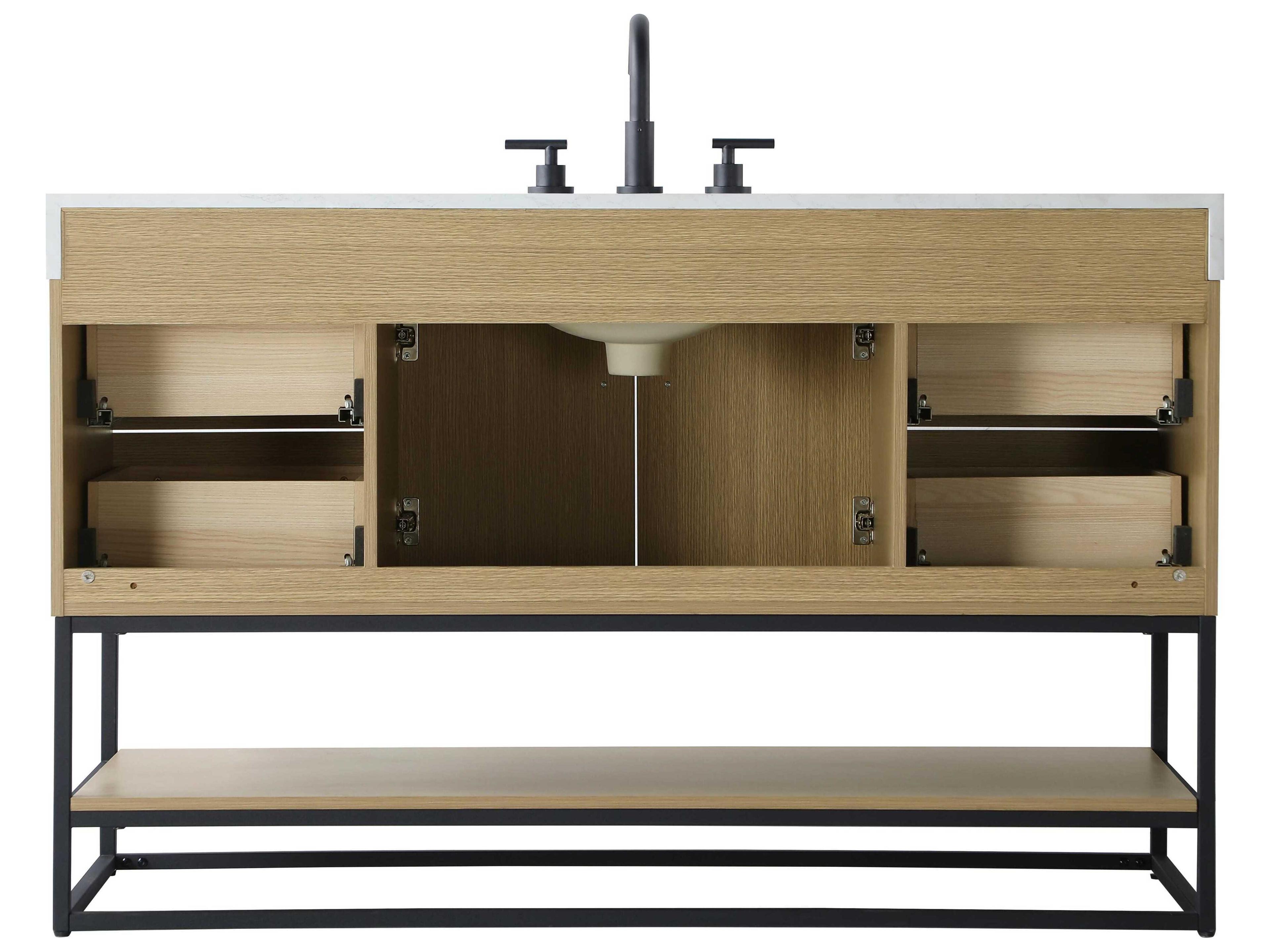 Elegant Lighting Caroline Honey Brown Vanity