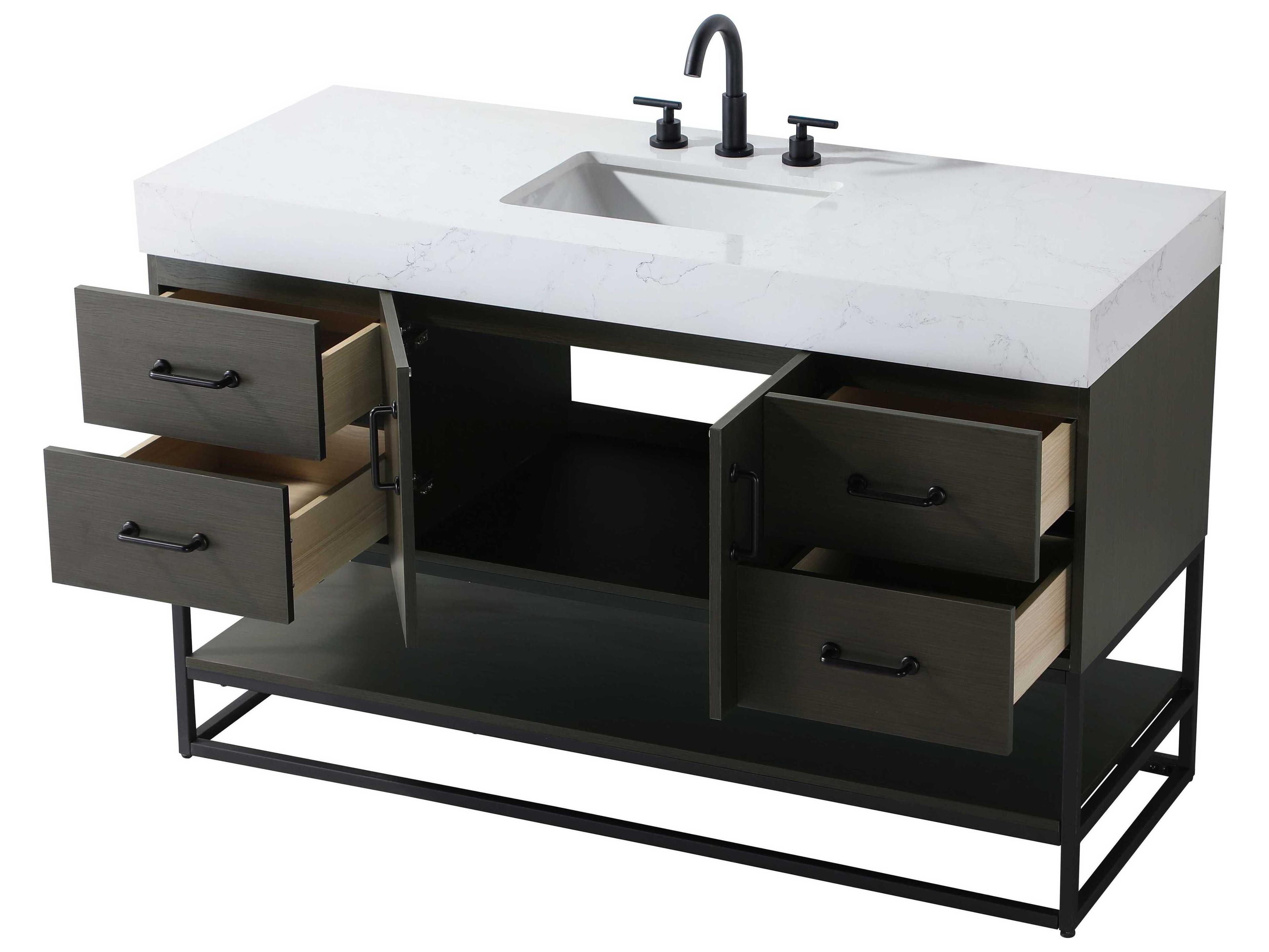 Elegant Lighting Caroline Mocha Brown Vanity