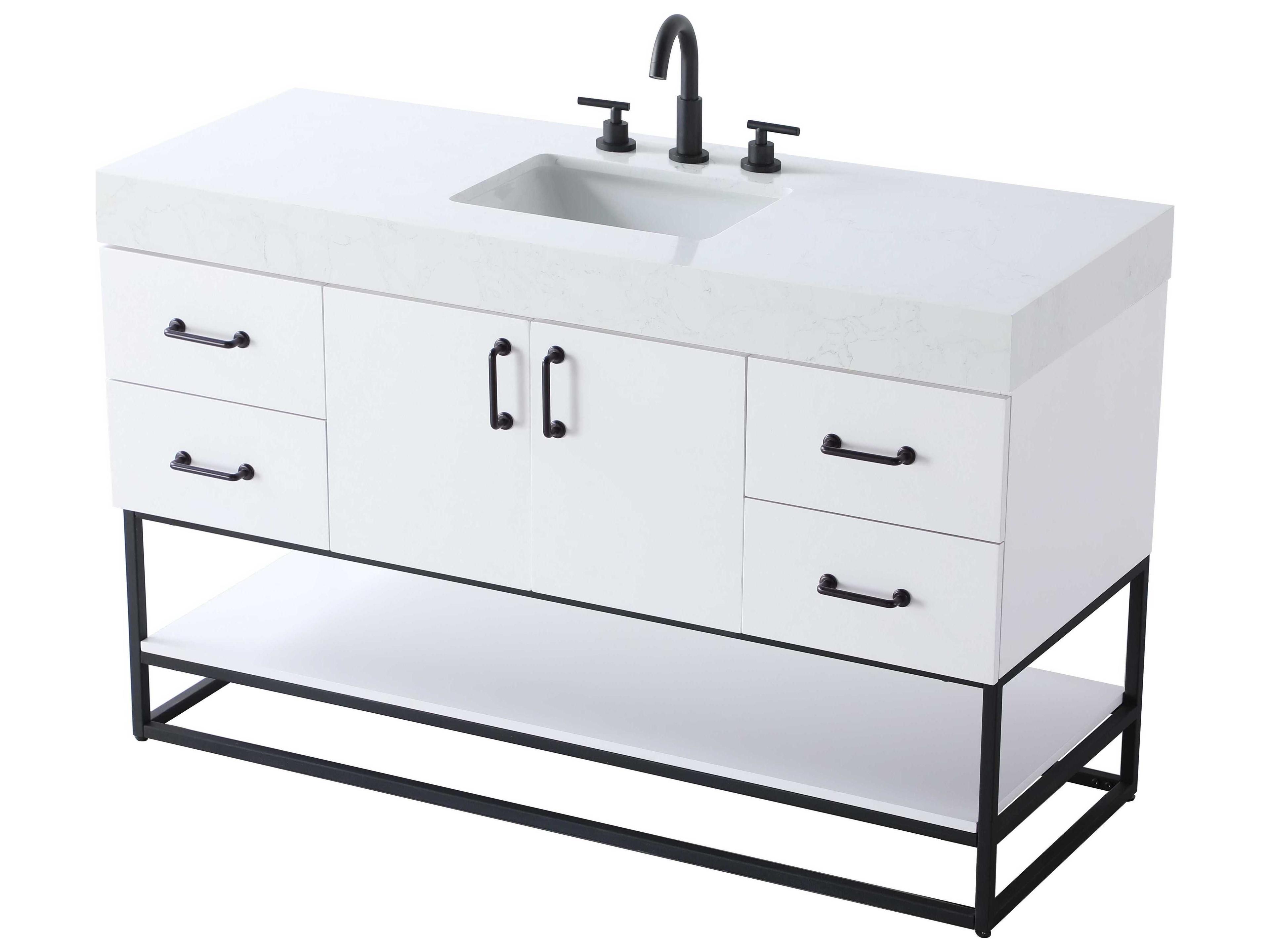 Elegant Lighting Caroline White Vanity