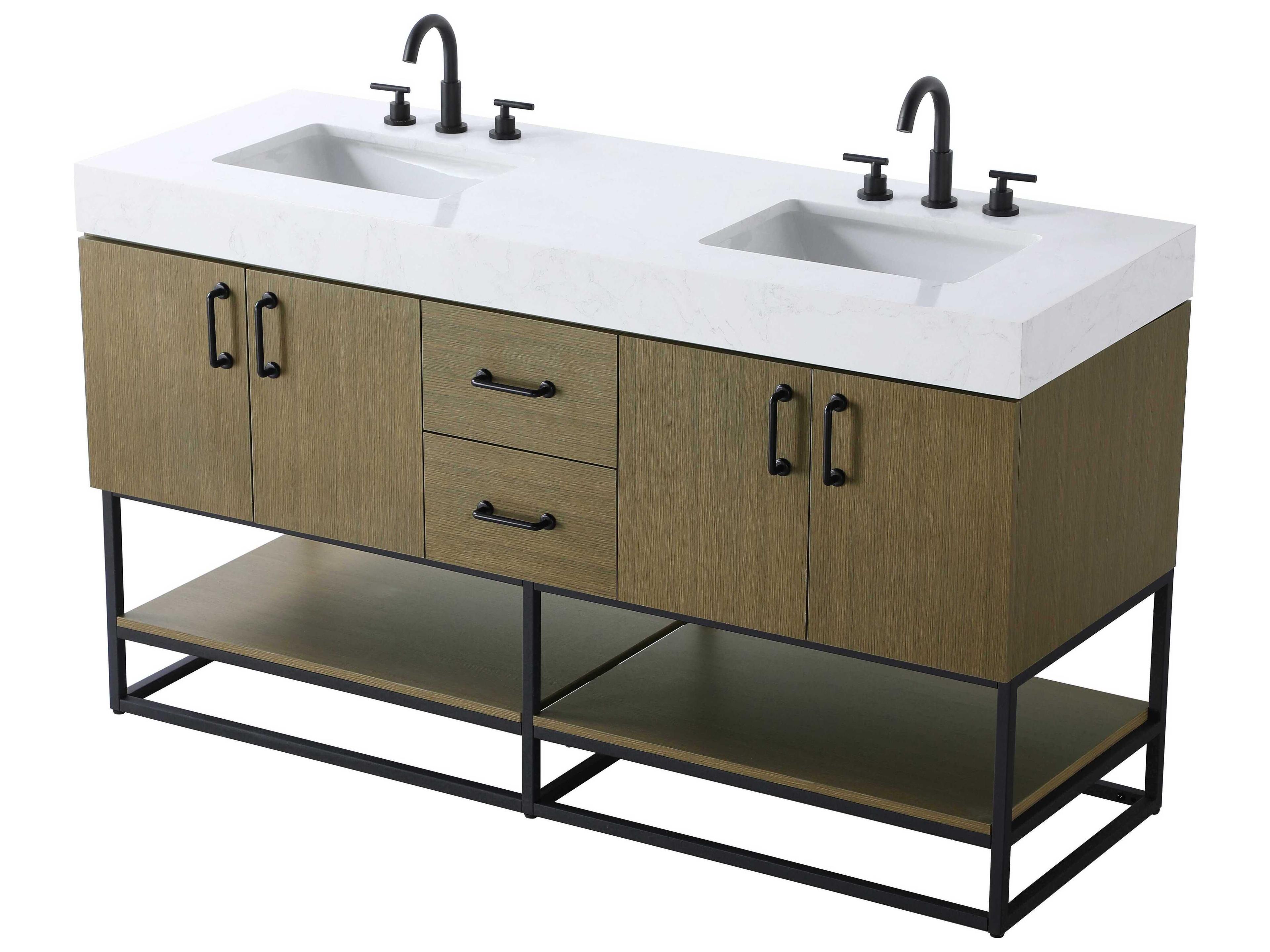 Elegant Lighting Caroline Chestnut Brown Vanity