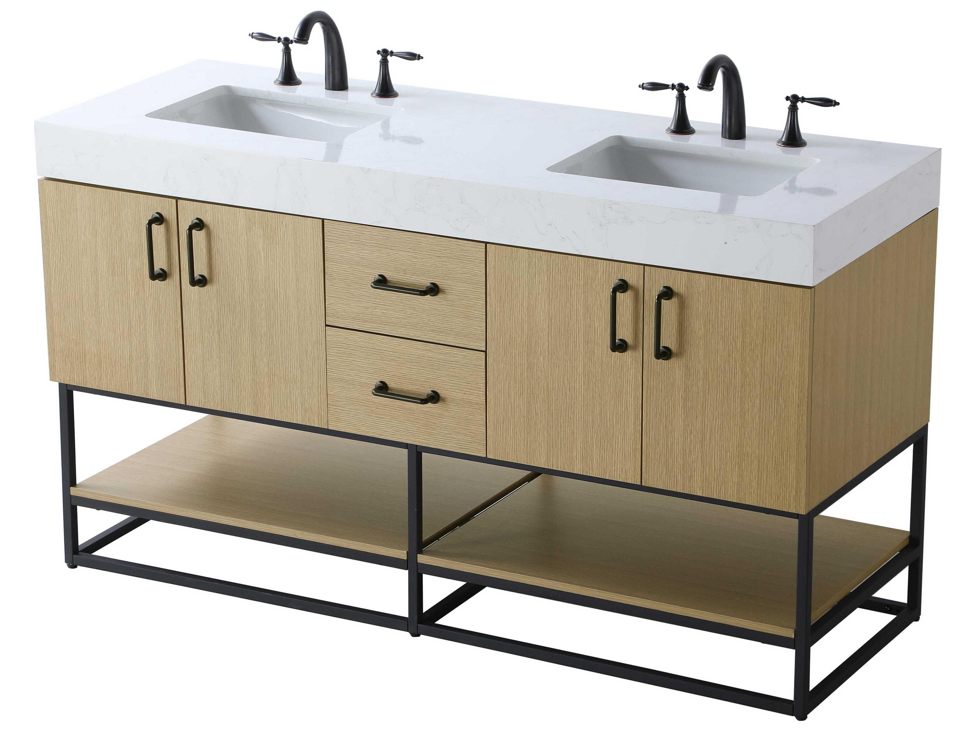 Elegant Lighting Caroline Honey Brown Vanity