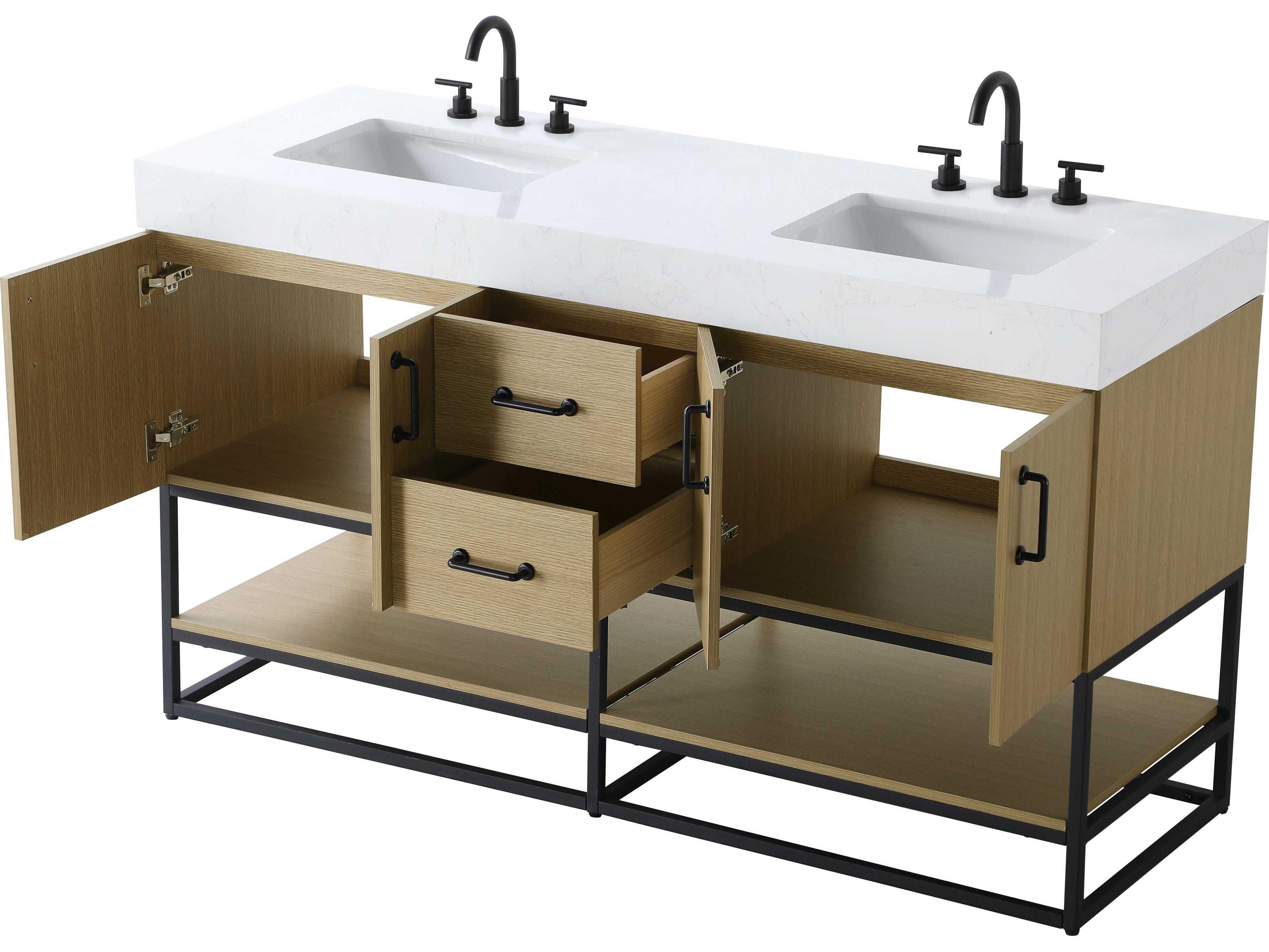 Elegant Lighting Caroline Honey Brown Vanity