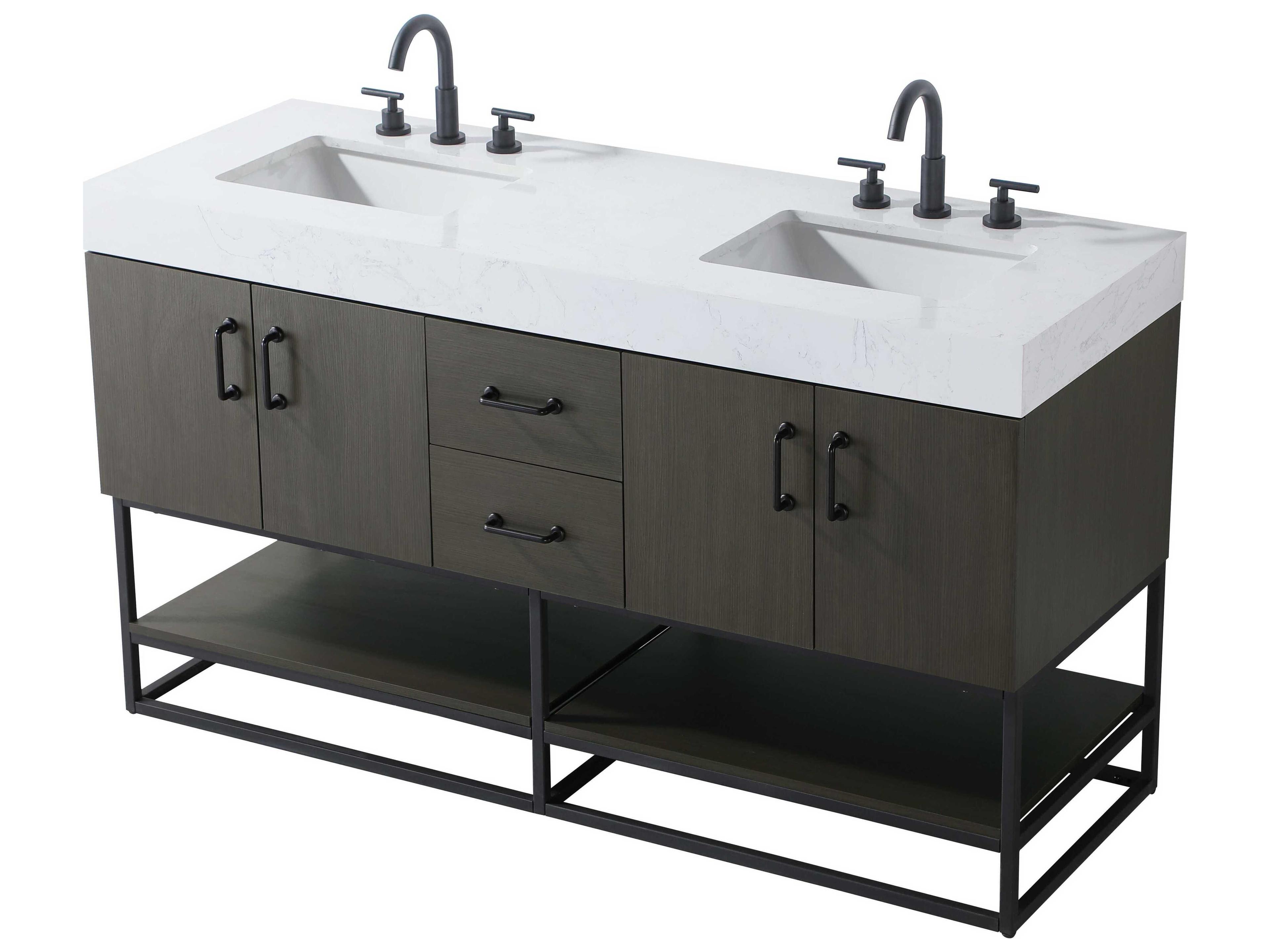 Elegant Lighting Caroline Mocha Brown Vanity