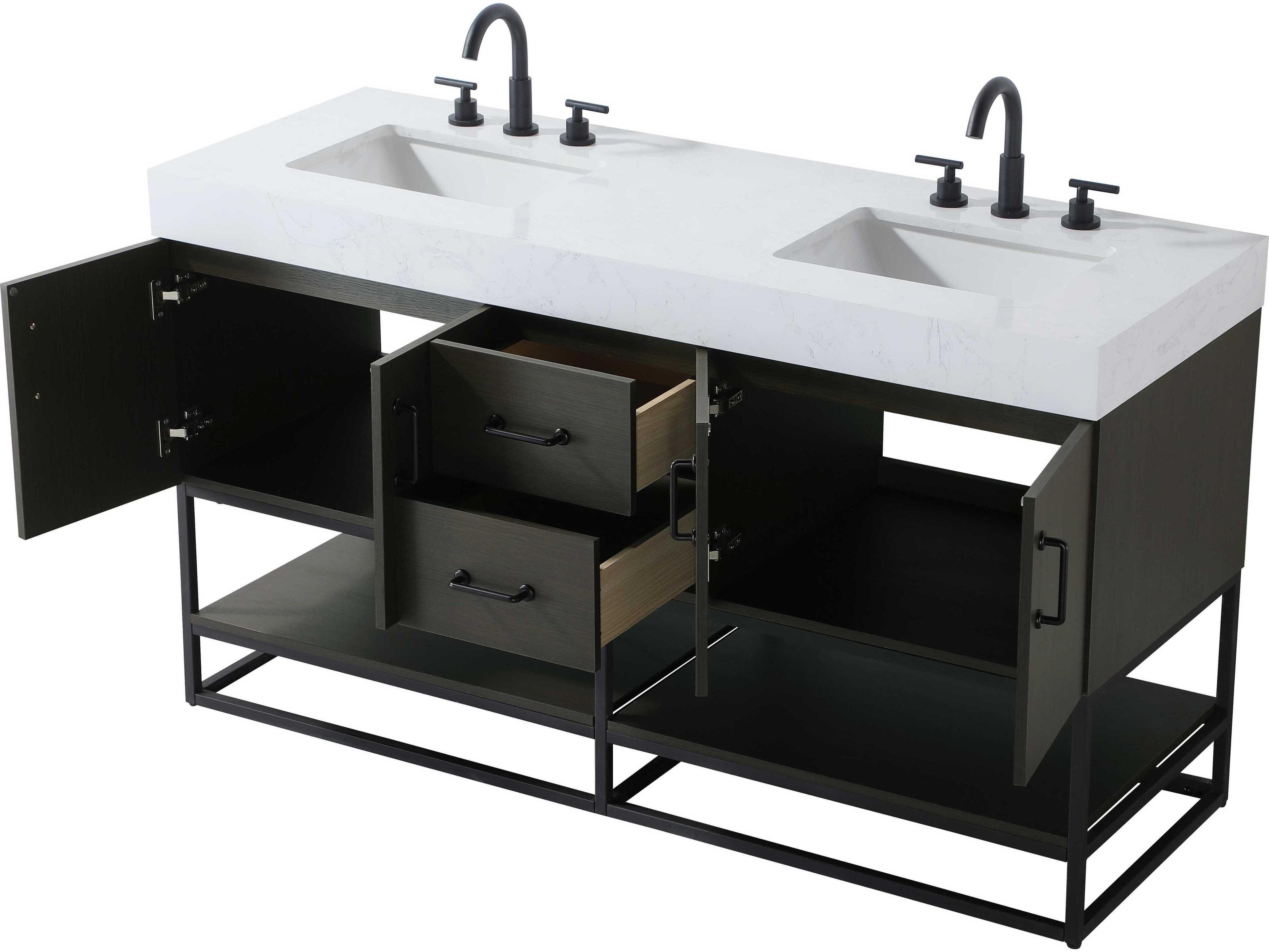 Elegant Lighting Caroline Mocha Brown Vanity