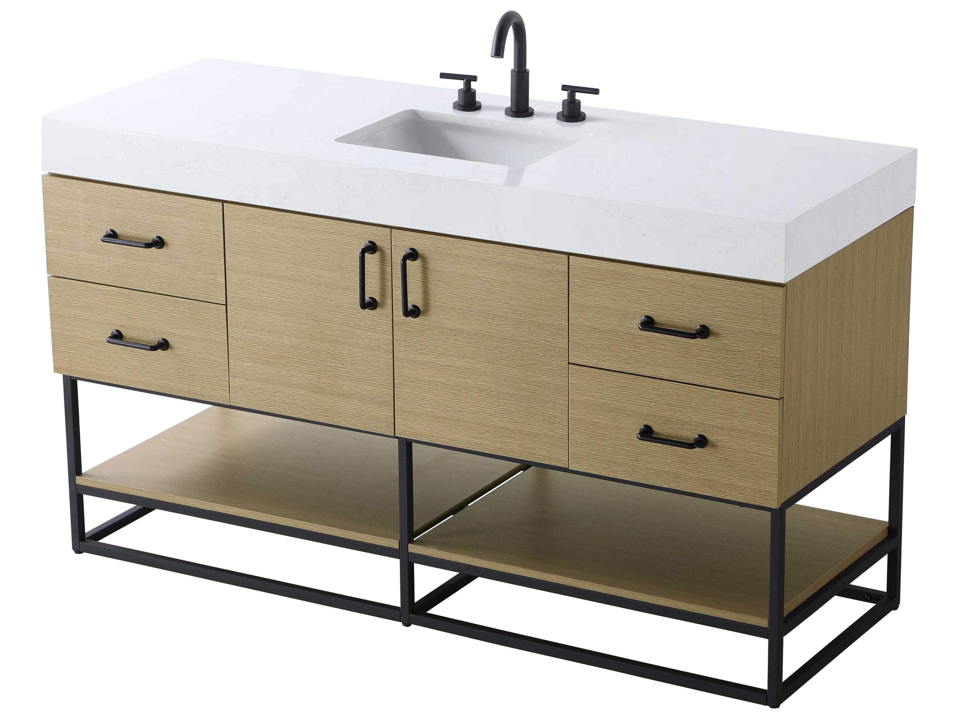 Elegant Lighting Caroline Honey Brown Vanity