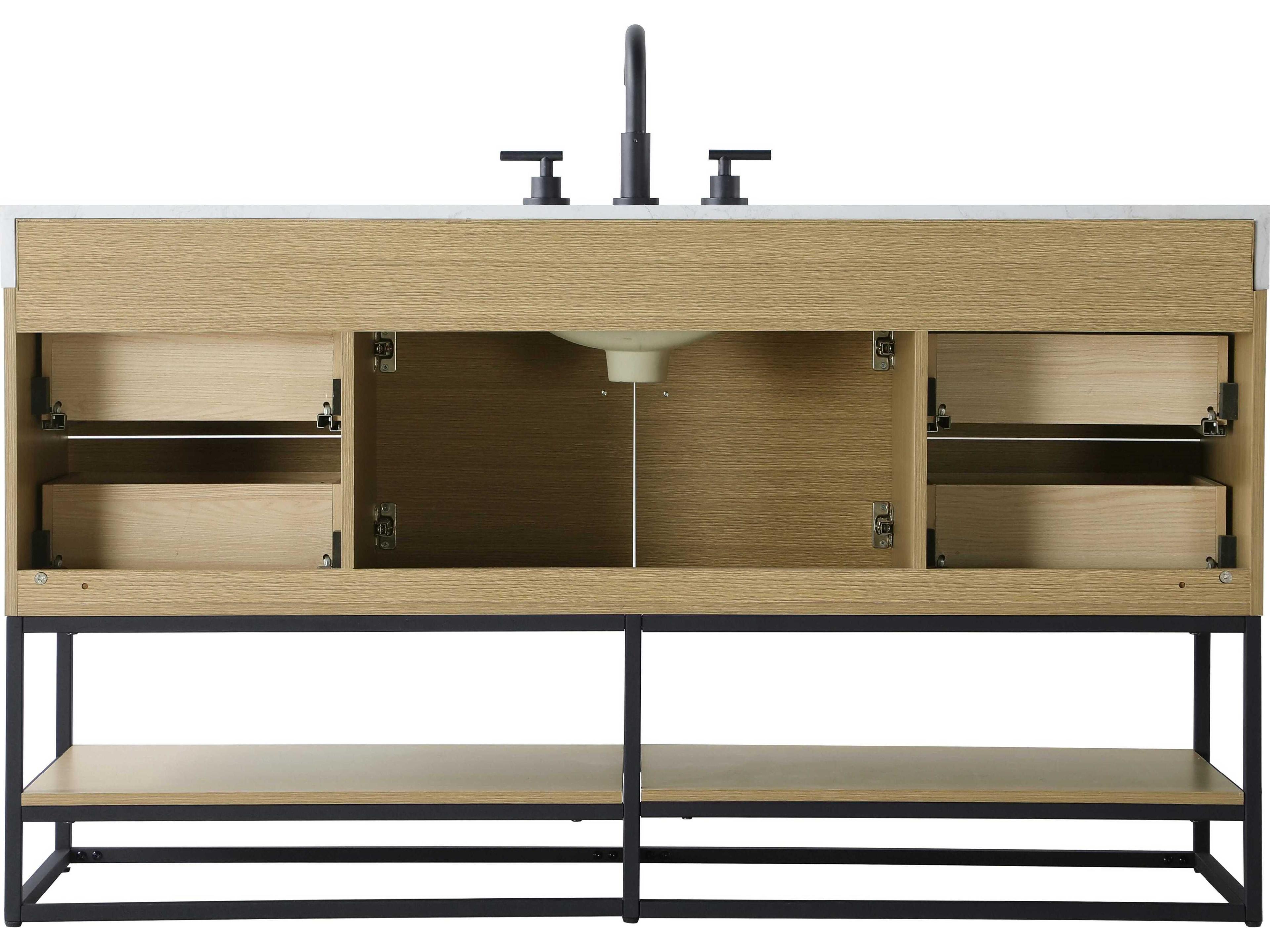 Elegant Lighting Caroline Honey Brown Vanity