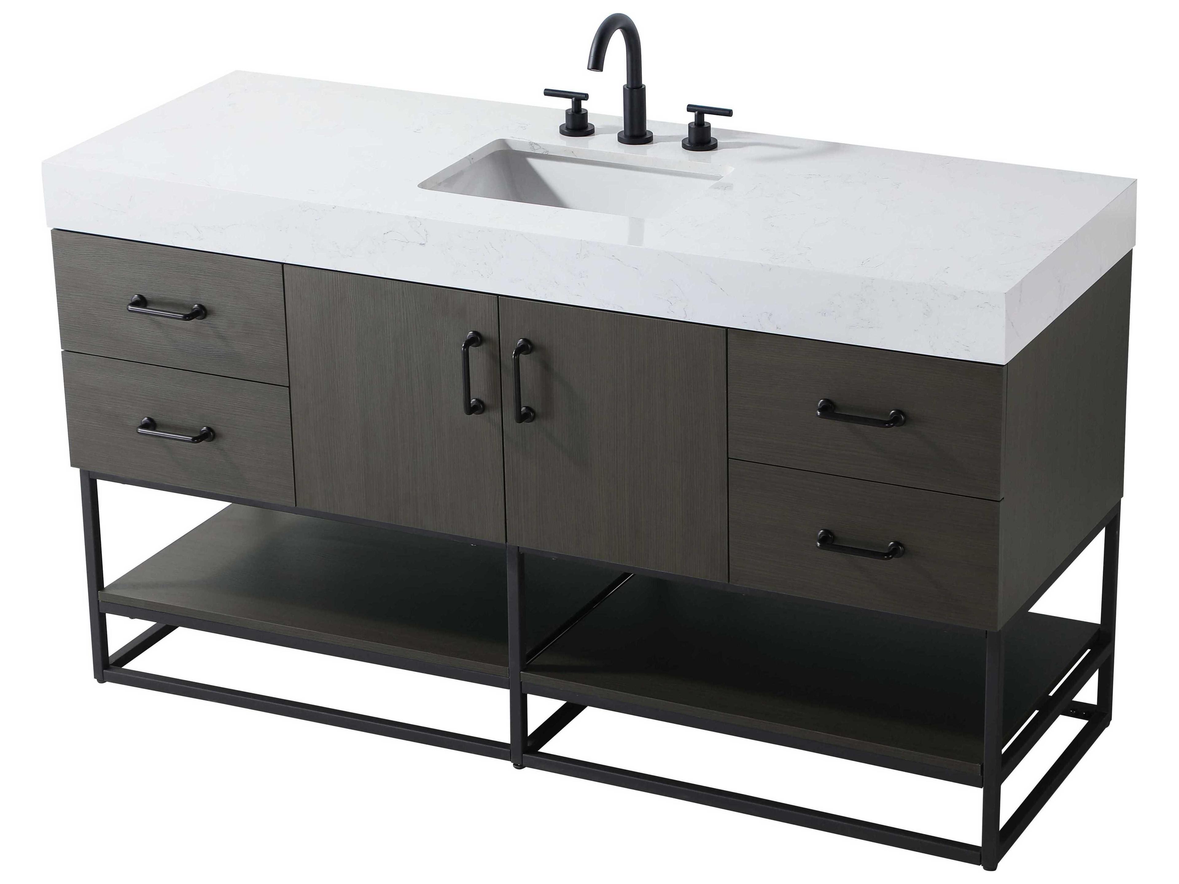 Elegant Lighting Caroline Mocha Brown Vanity