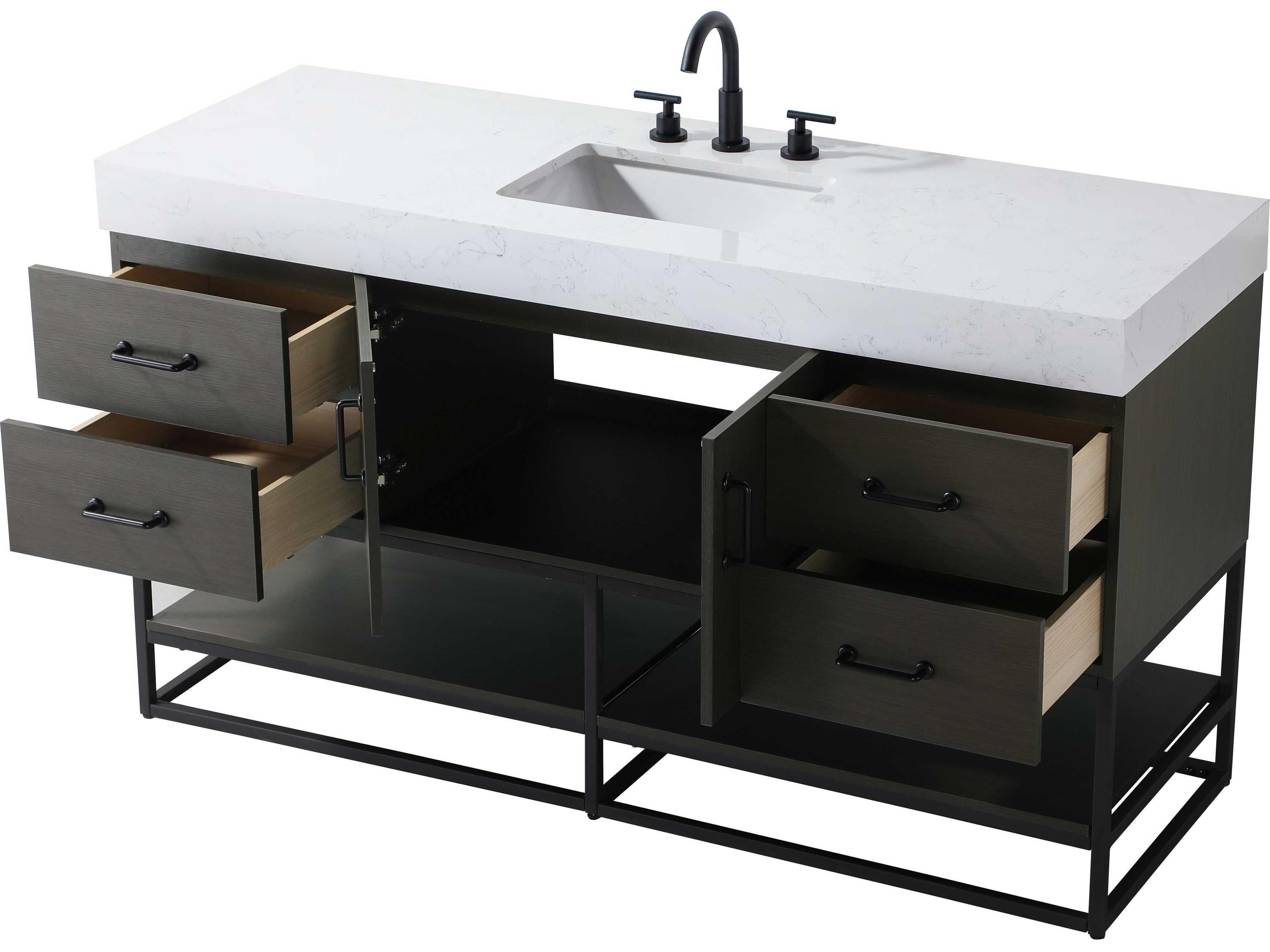 Elegant Lighting Caroline Mocha Brown Vanity