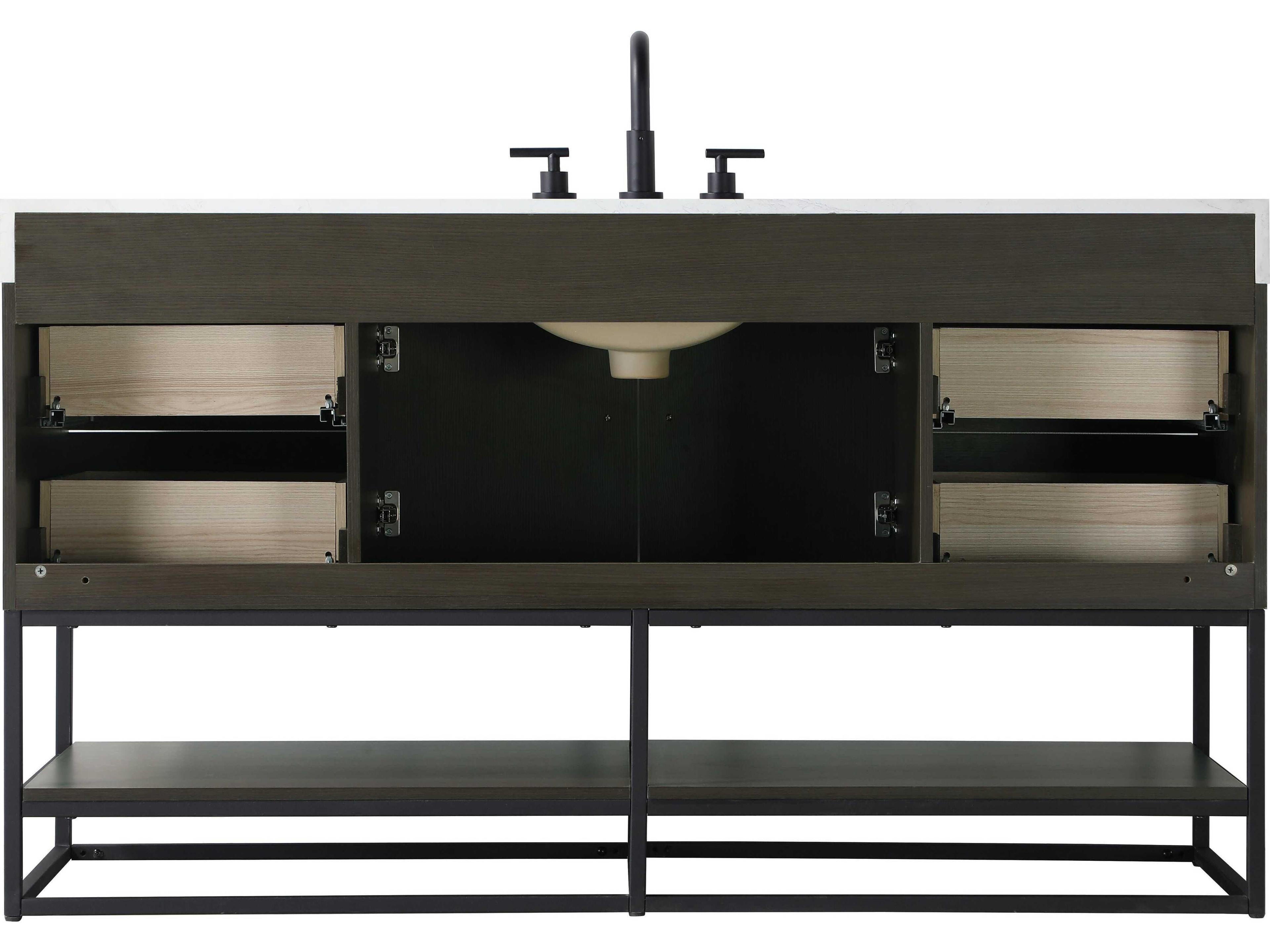 Elegant Lighting Caroline Mocha Brown Vanity