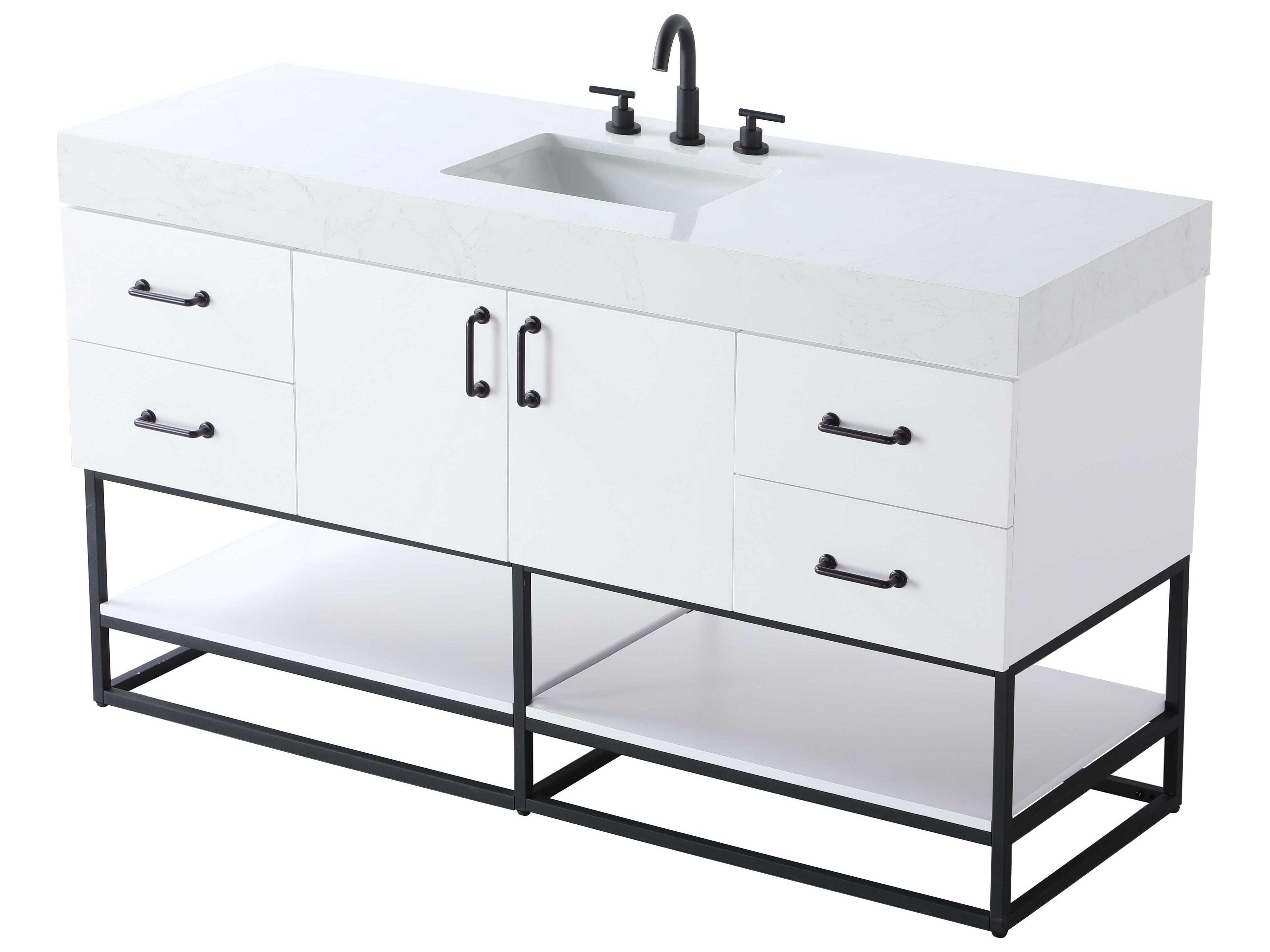 Elegant Lighting Caroline White Vanity