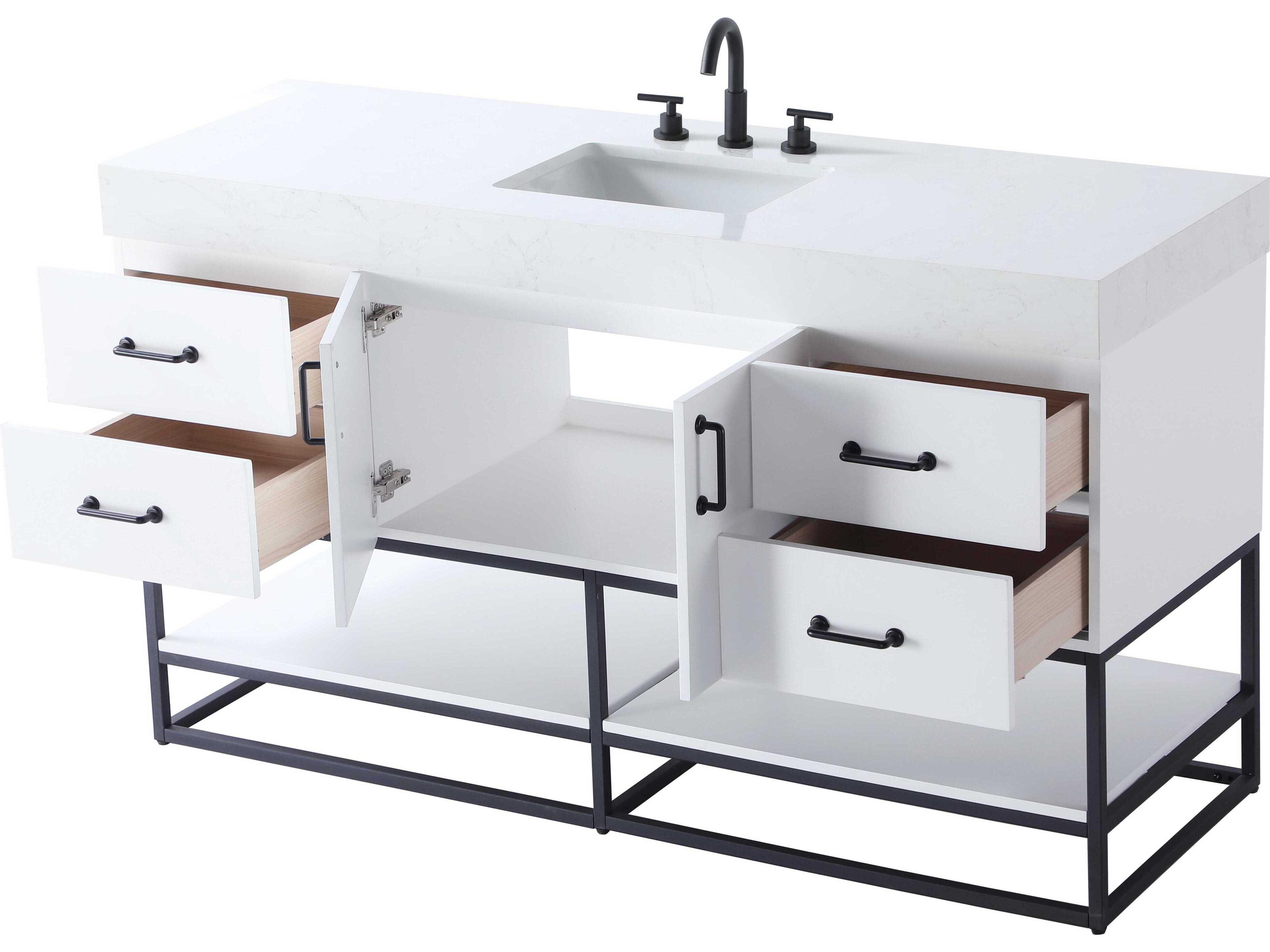 Elegant Lighting Caroline White Vanity