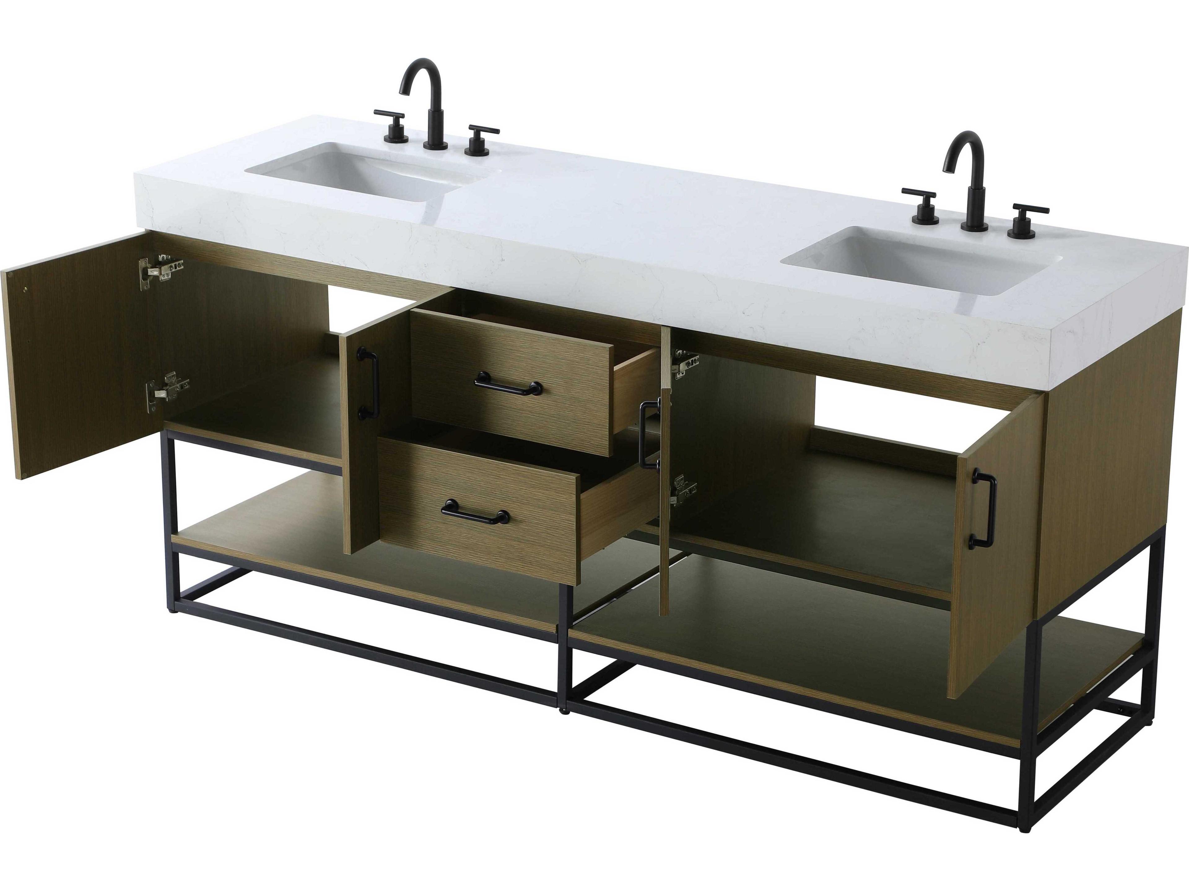 Elegant Lighting Caroline Chestnut Brown Vanity