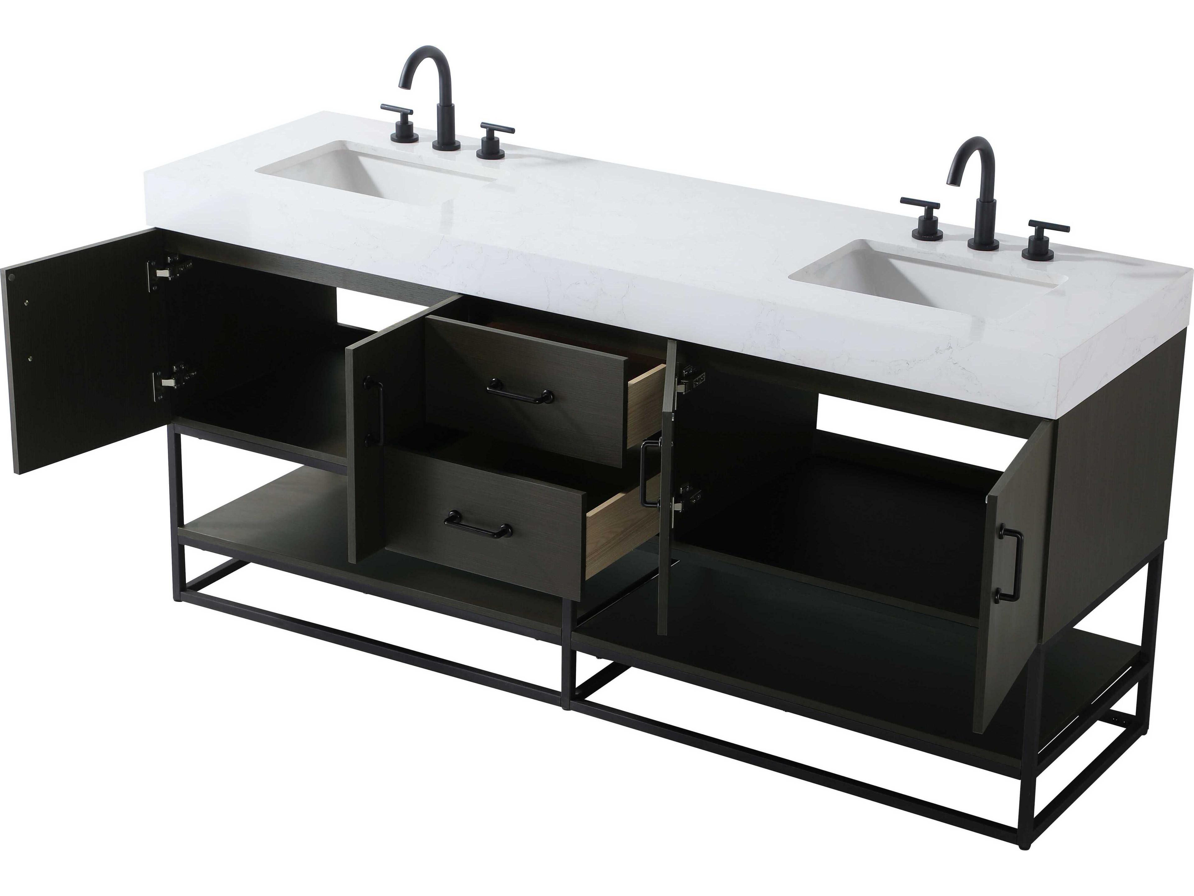 Elegant Lighting Caroline Mocha Brown Vanity