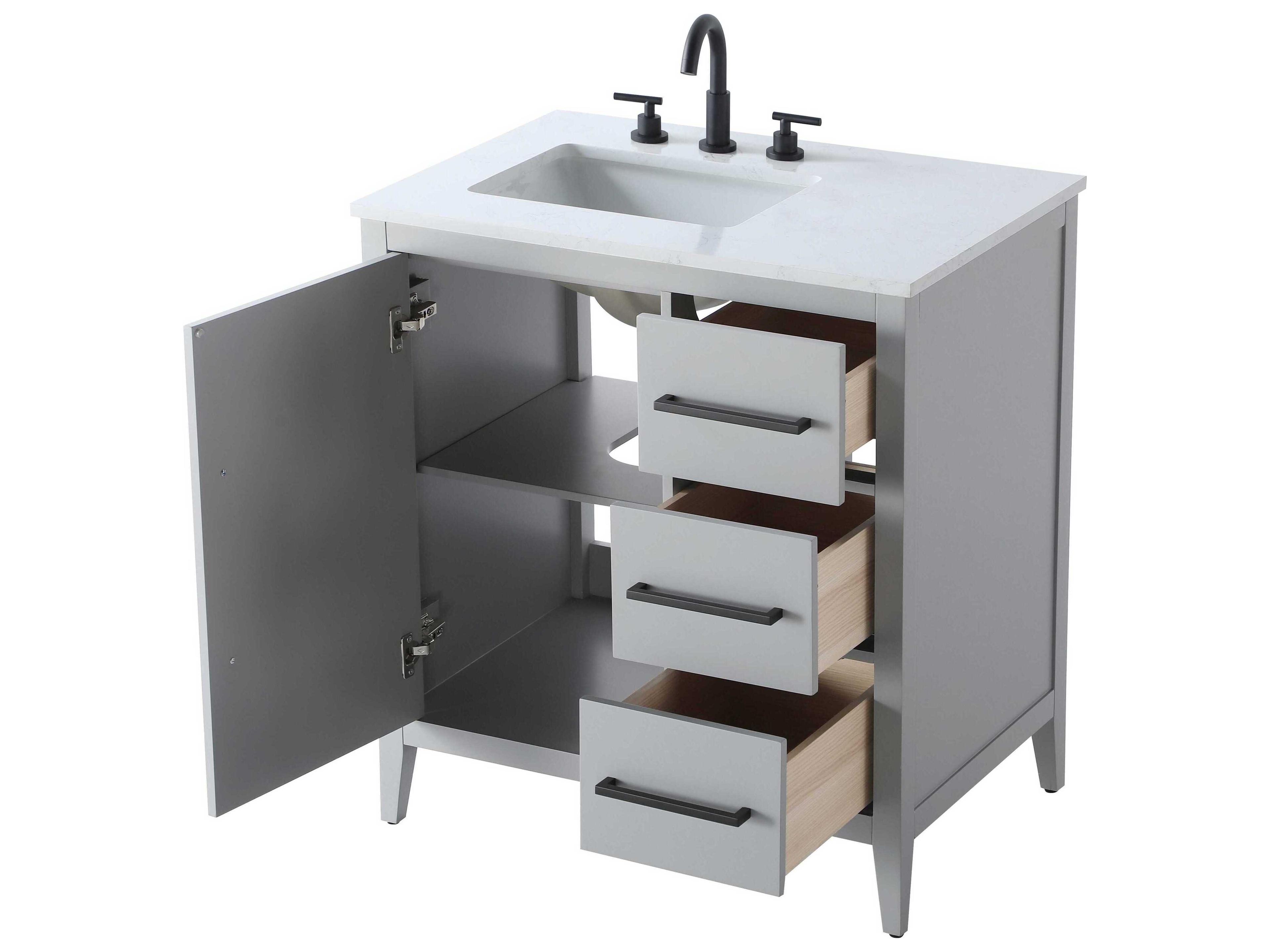 Elegant Lighting Millie Grey Vanity