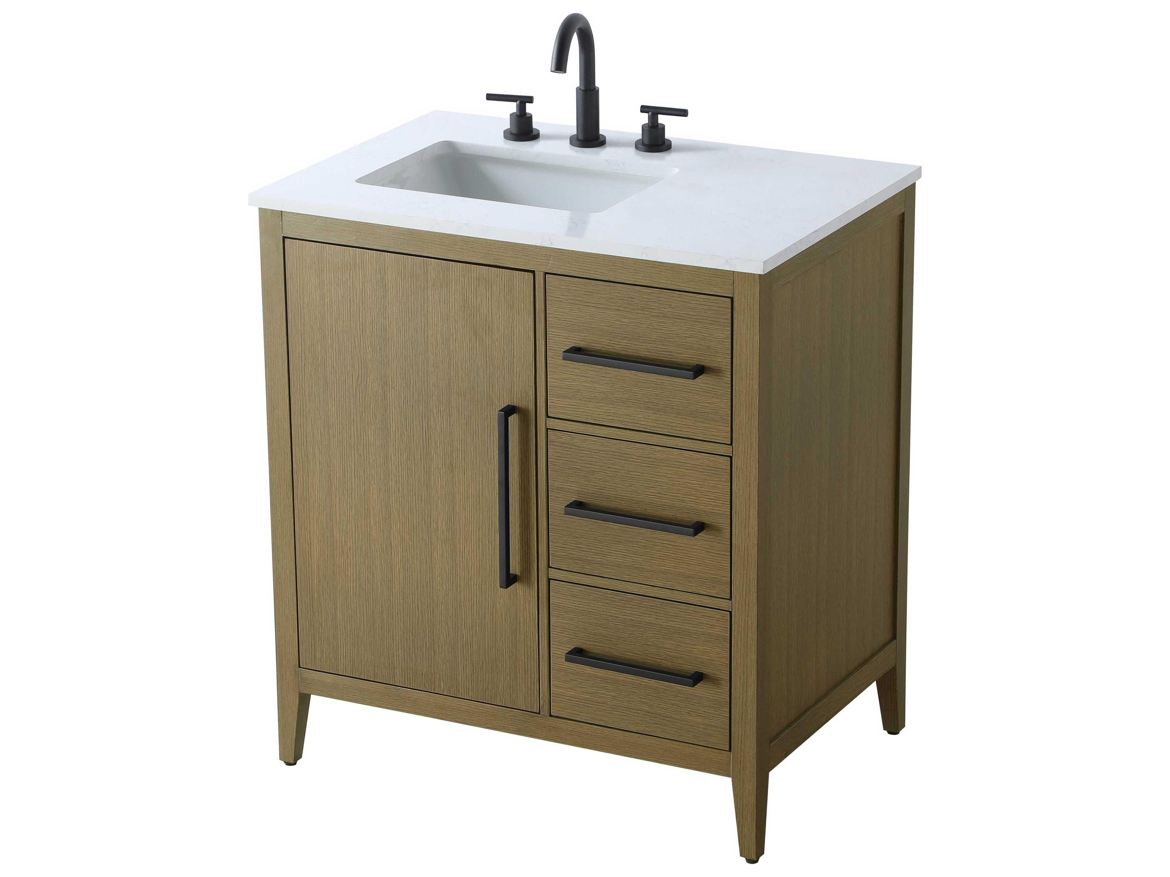 Elegant Lighting Millie Chestnut Brown Vanity