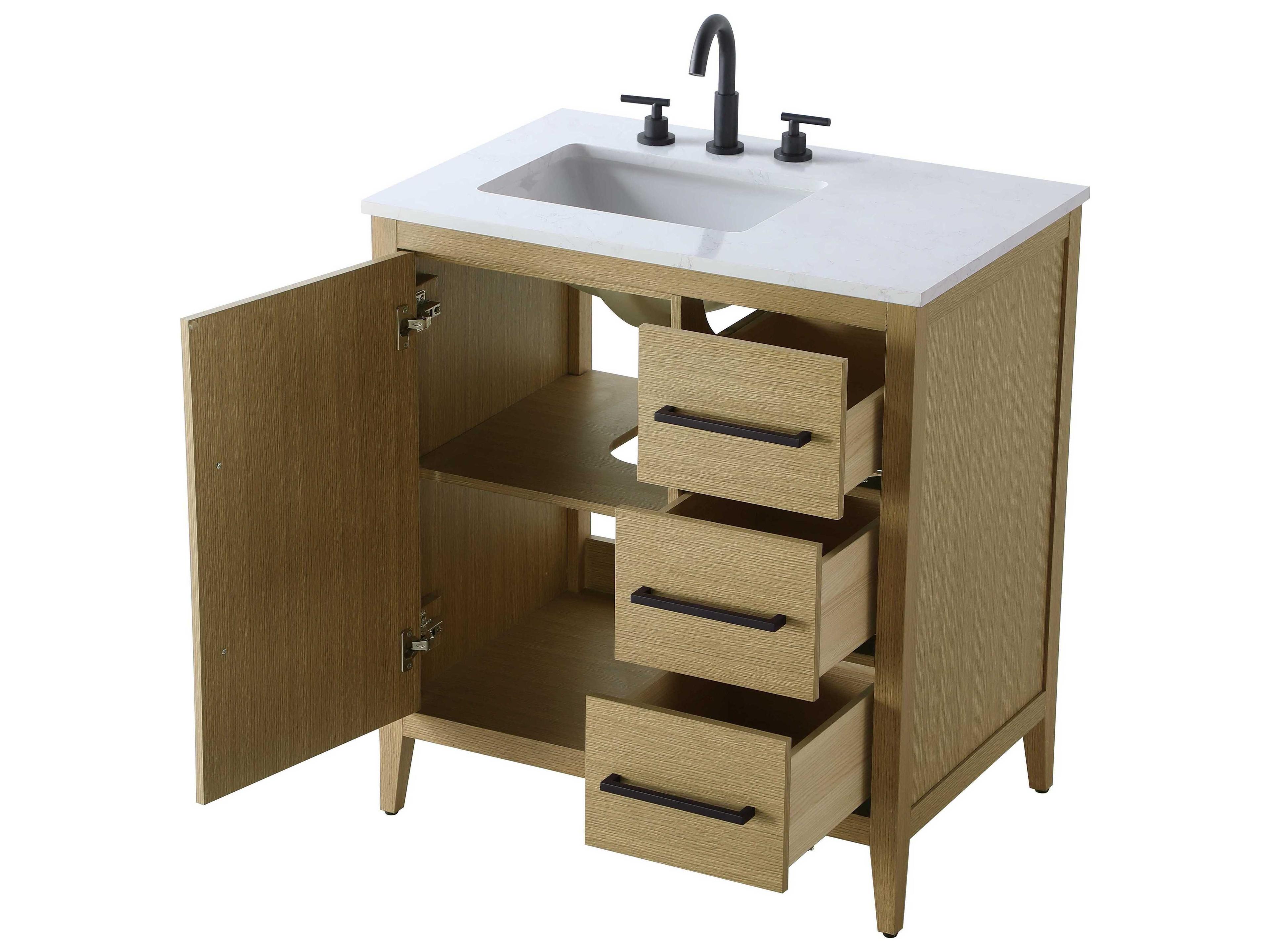 Elegant Lighting Millie Honey Brown Vanity