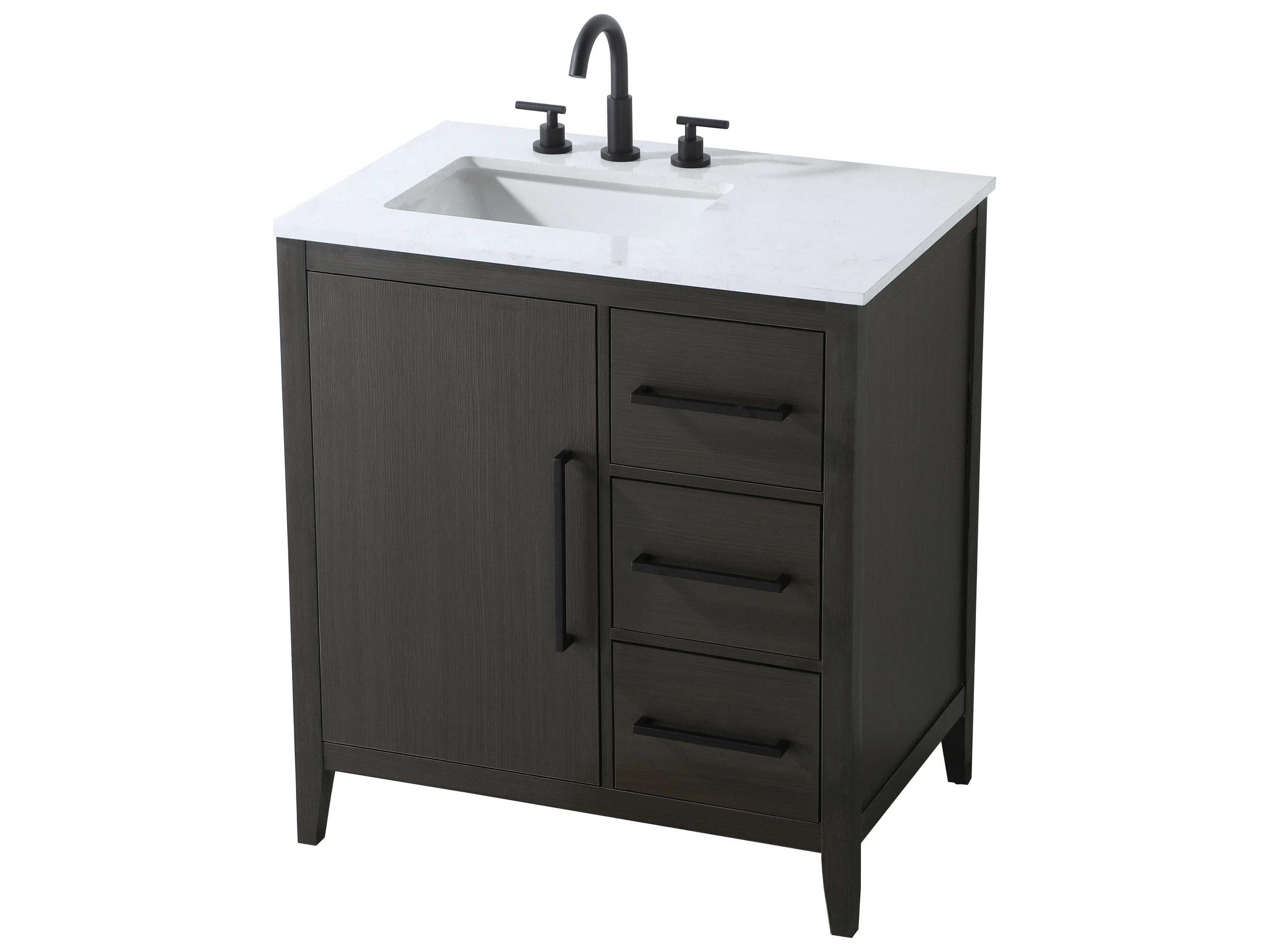 Elegant Lighting Millie Mocha Brown Vanity